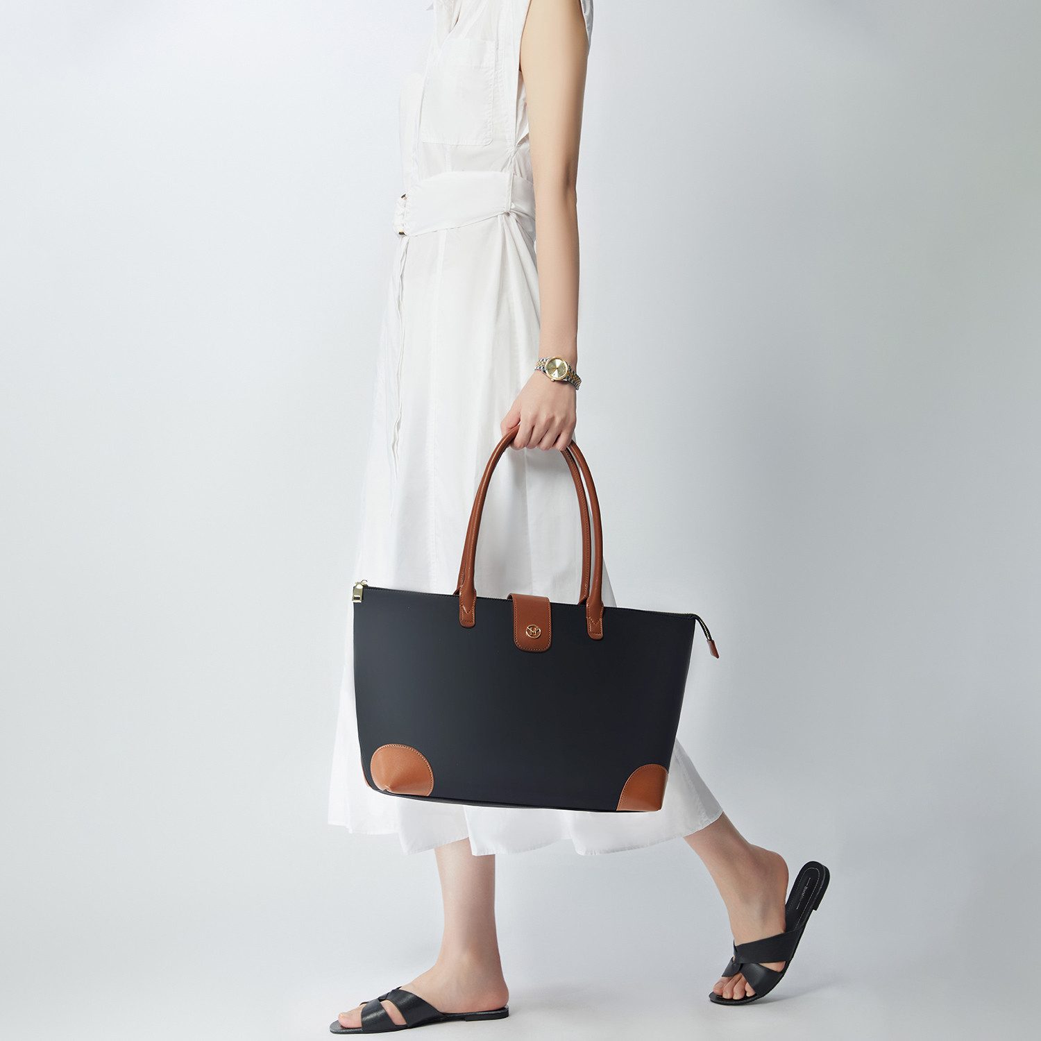 Victoria Hyde Handtasche Shopper 2-Tlg Handtasche Damen Tragetasche Set Groß Damen Handtasche (Kein Set, Kein Set), klassisch