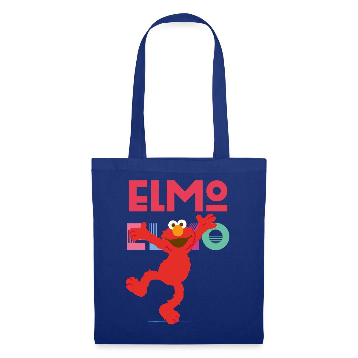 Henkeltasche Sesamstraße Elmo Springt vor Freude Stoffbeutel