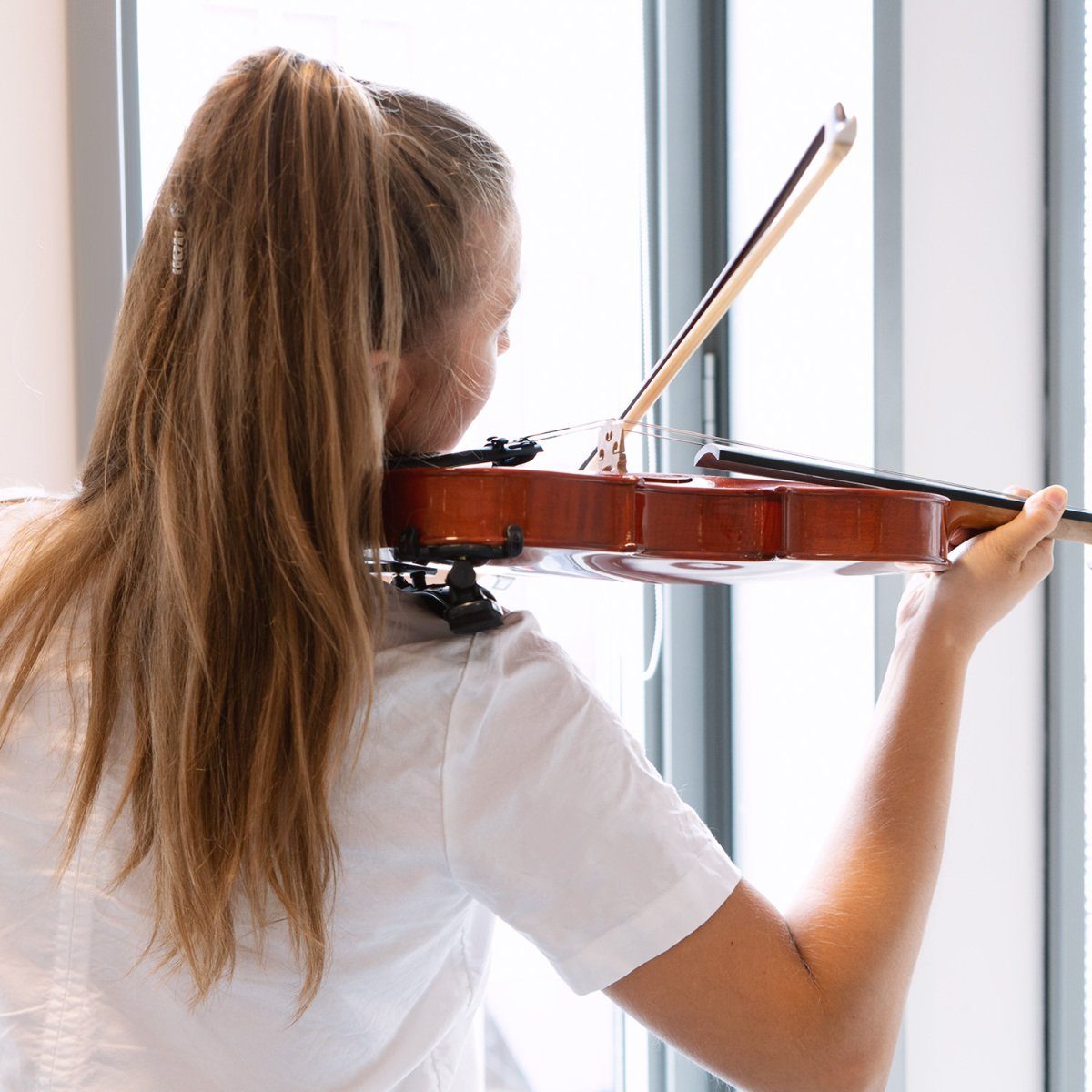 kwmobile Violine Schulterstütze für 1/2 Geige, verstellbar, gepolstert, 1-St., 1/2 Geigenstütze