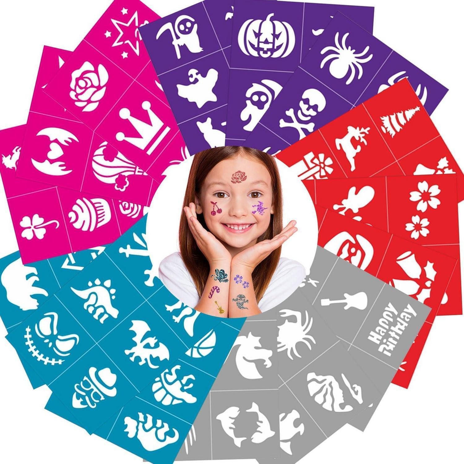 LuxusKollektion Kindertattoo Tattoo Schablonen Set 100 Teile