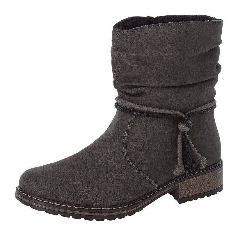 Rieker Winterstiefelette mit Zierbänder am slouchy Schaft