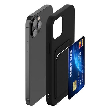 kwmobile Handyhülle Hülle für Apple iPhone 12 Pro Max, Handyhülle mit Fach für Karten - Handy Cover Case