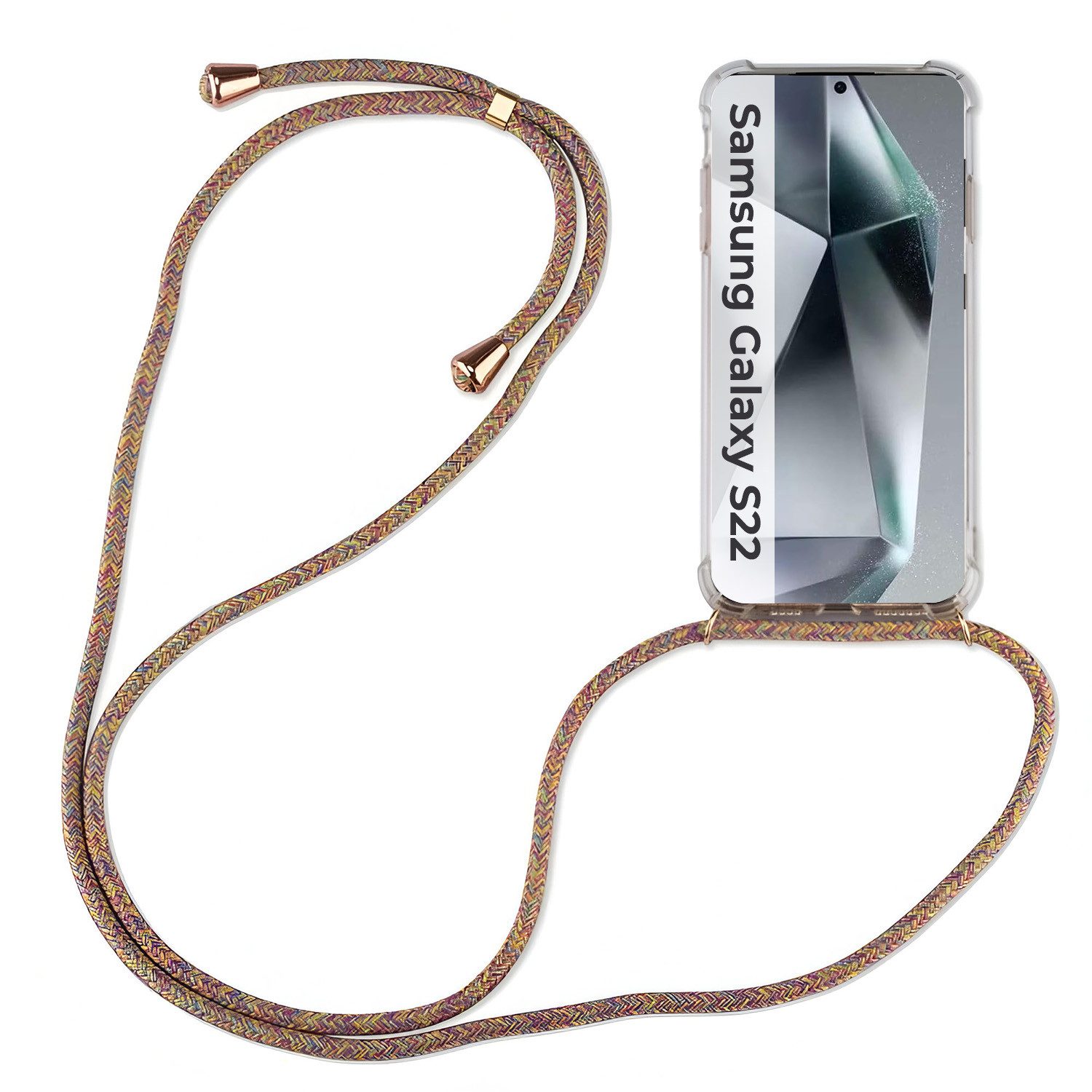 betterfon Handykette für Samsung S21 S22 S23 S24 FE Plus Ultra Handyhülle Band, Hände frei – mit Silikonhülle & Schnur für flexiblen Alltag