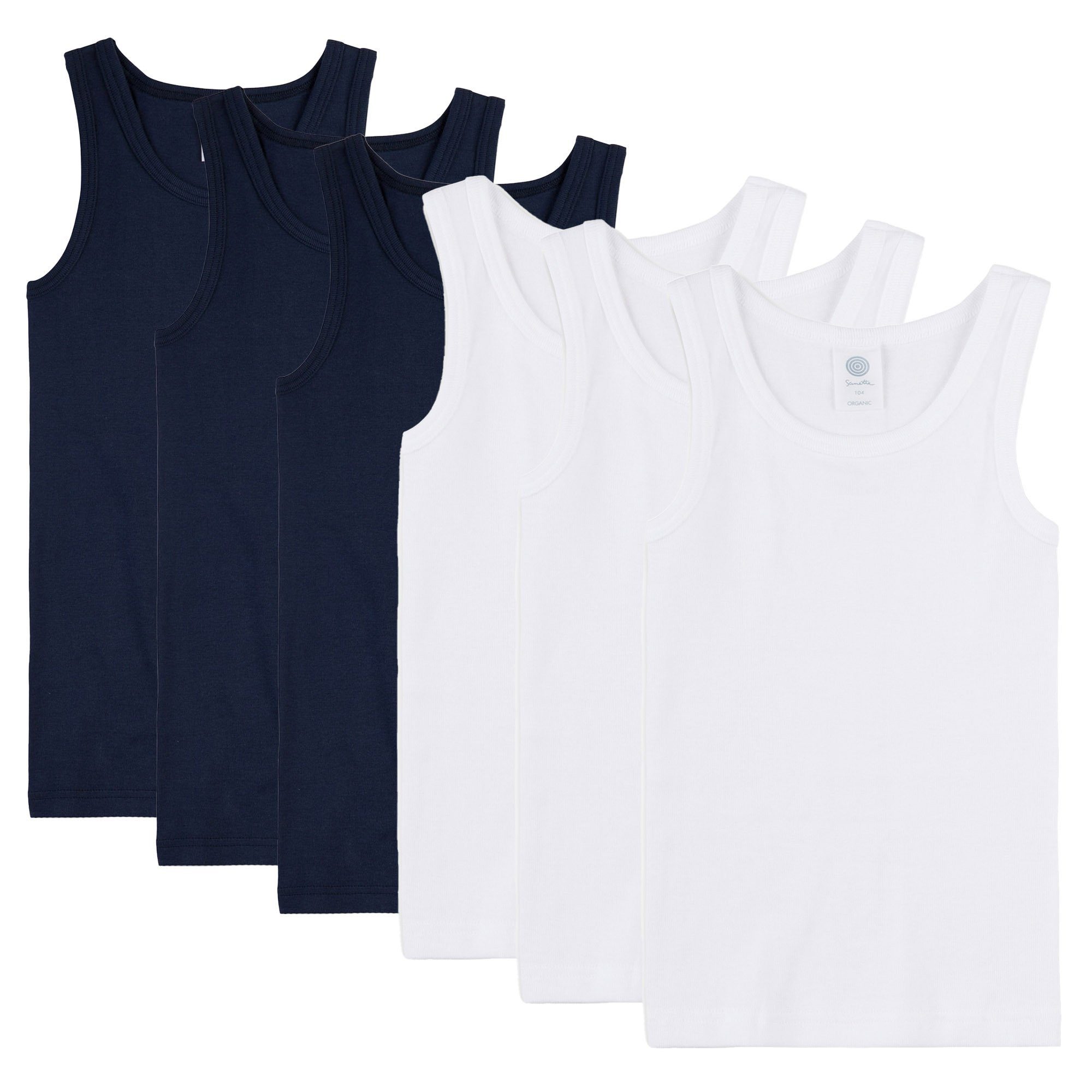 Unterhemd Jungen Unterhemd 6er Pack Baumwolle