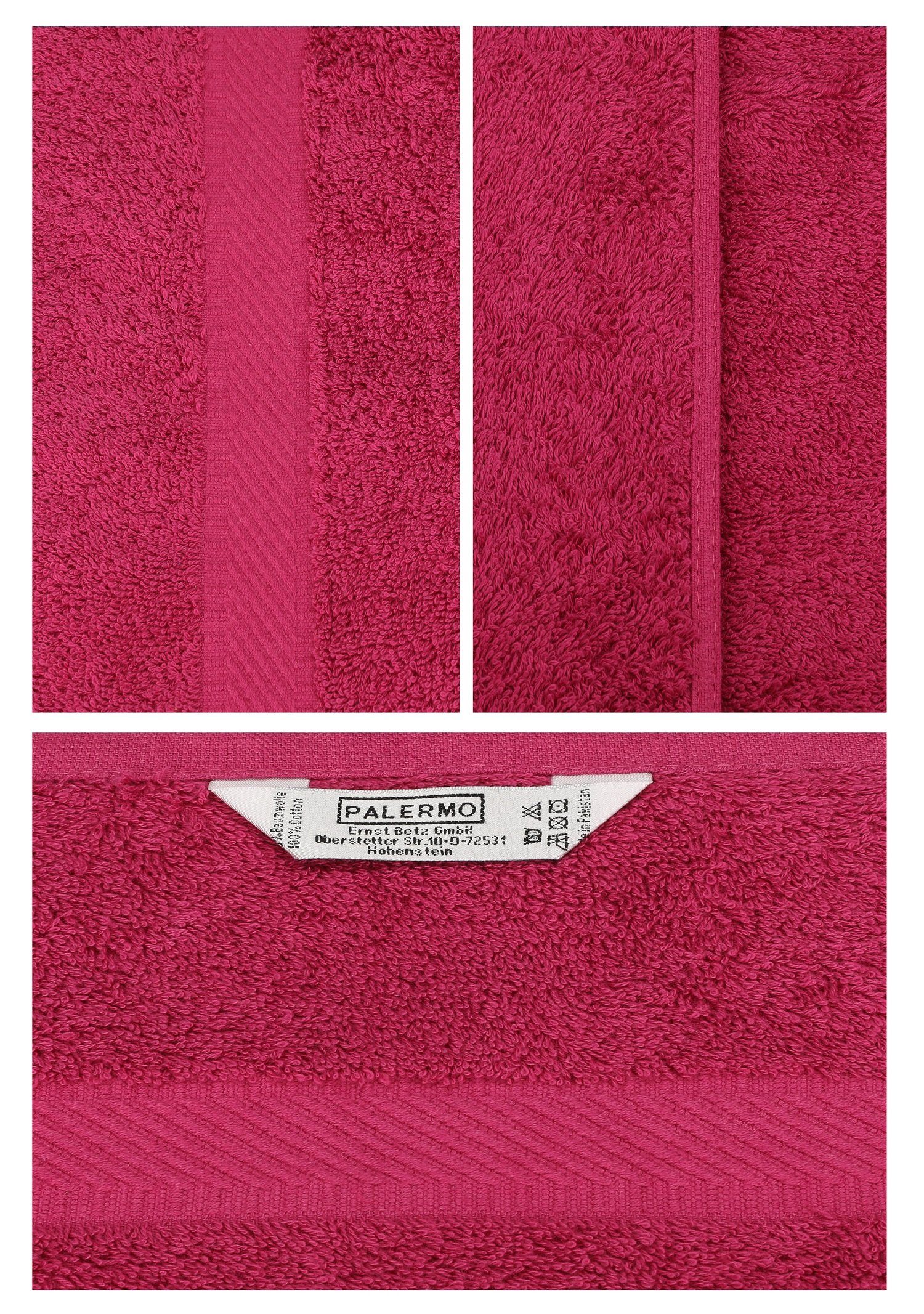 PALERMO XXL 200 Baumwolle Stück 100 6 Cranberry, Farbe 100% Betz cm Badetücher x (6-St) Badetücher