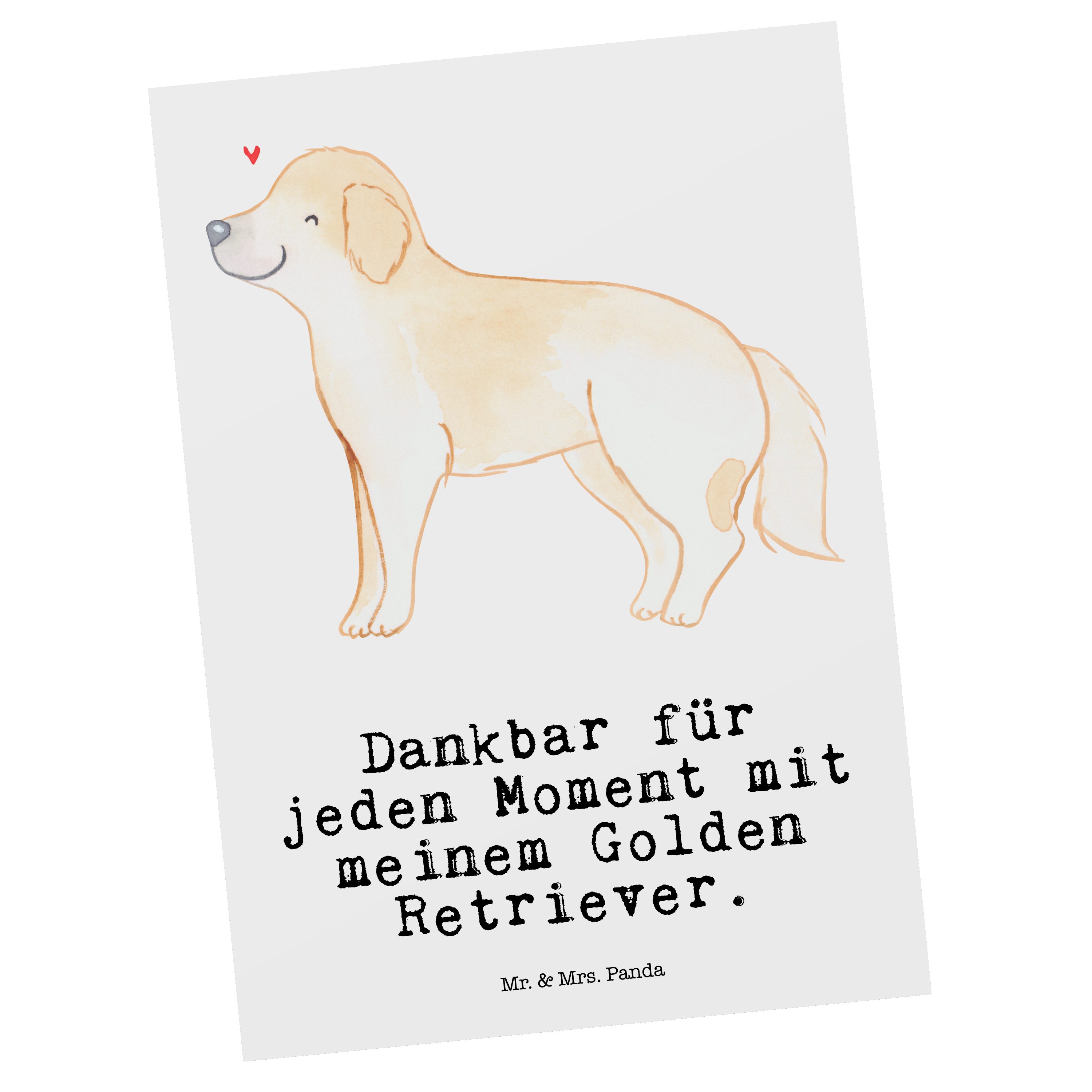 Mrs. Hundebesitzer, Panda Retriever Mr. Weiß Moment Geschenk, Postkarte - - & Golden Rassehund