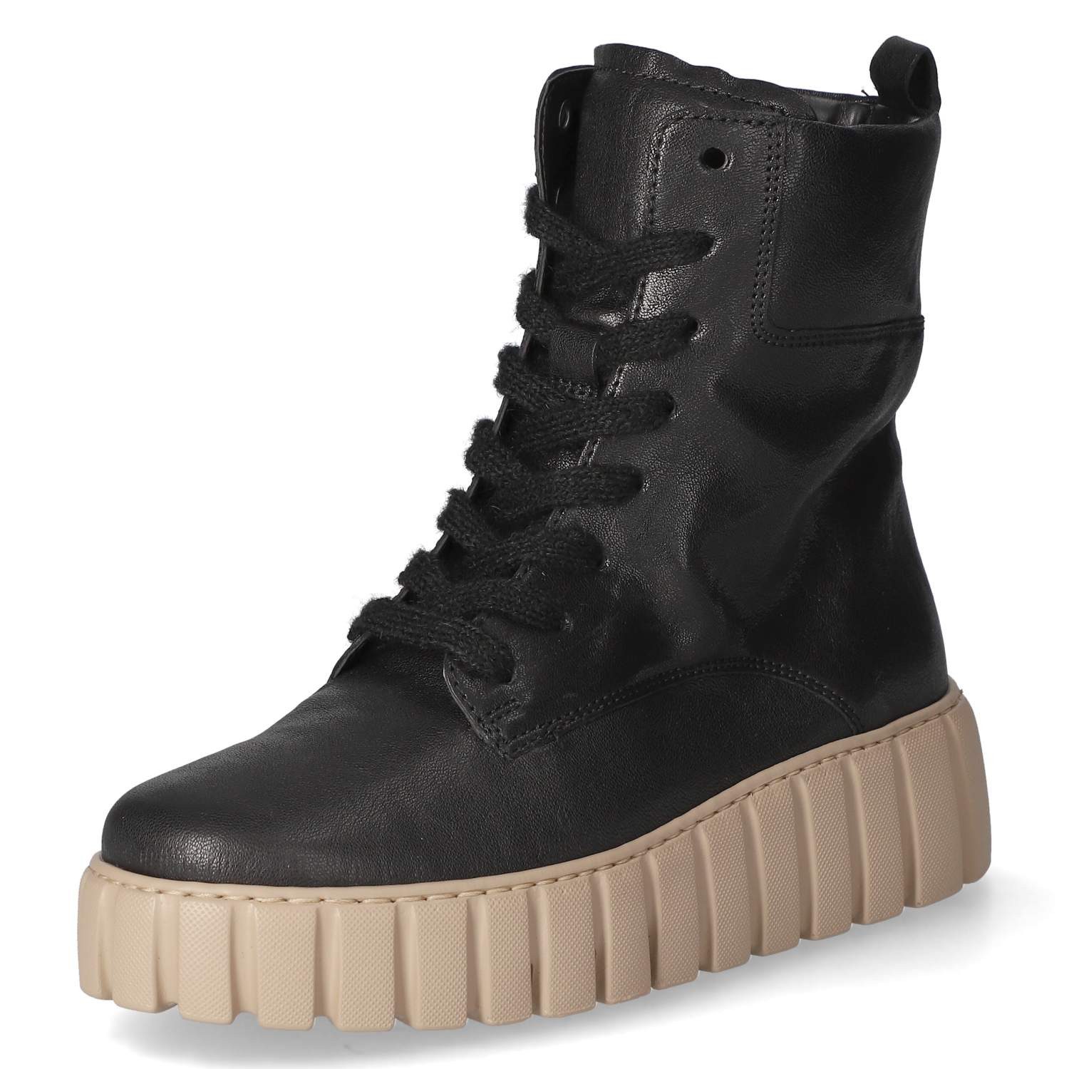 Gabor Gabor 76.786.57 Damen Glattleder schwarz Schnürstiefel günstig online kaufen