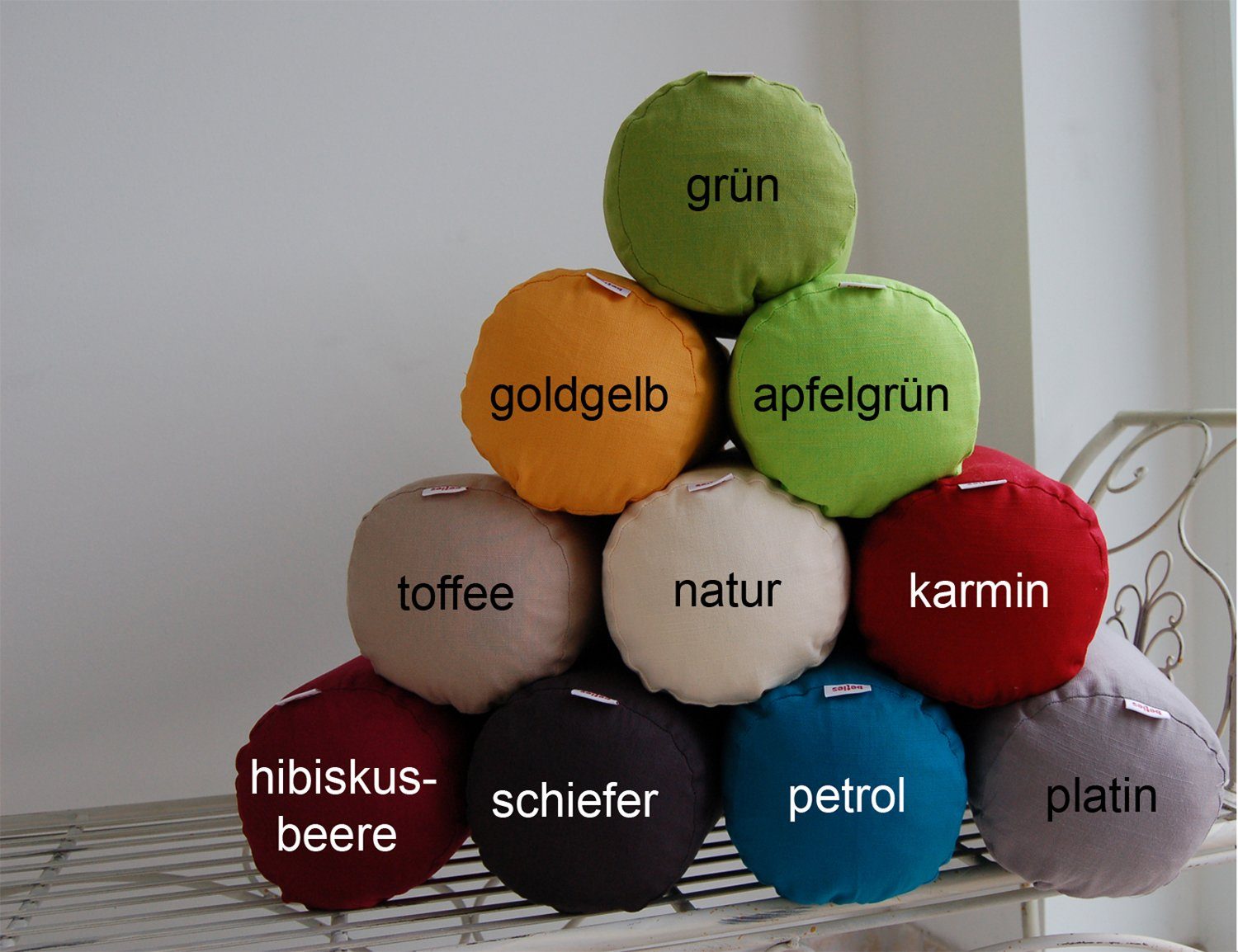 Farbenspiel, mit kleinen (1 Interessante fröhlichen beties Webstruktur Nackenrollenbezug Noppen in Farben Stück), grün