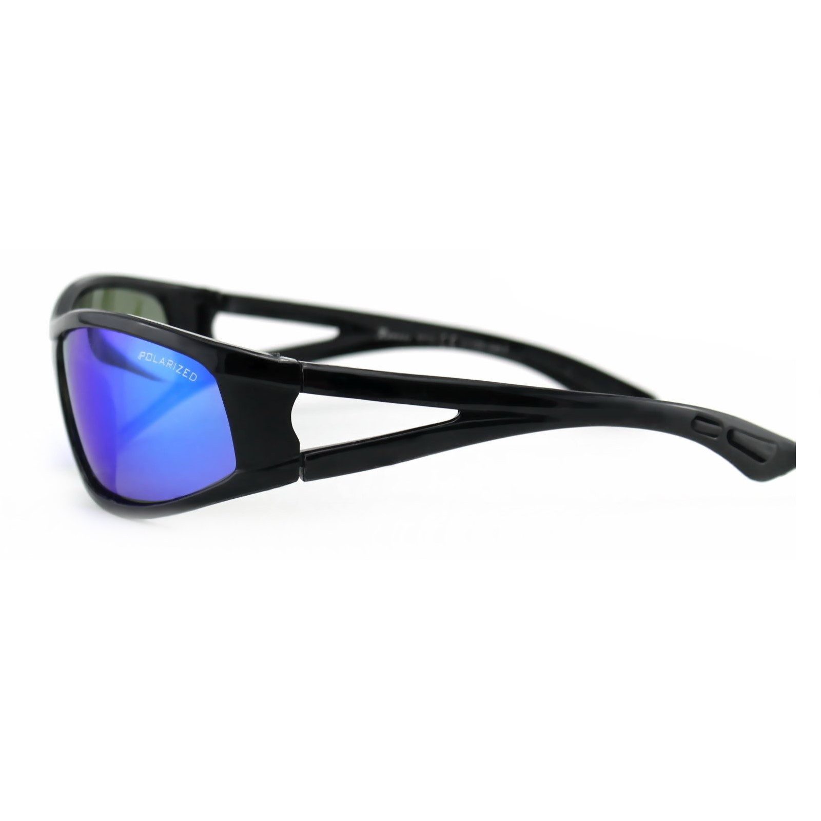 Rennec Sonnenbrille (Radbrille Angelbrille mit Brillenbeutel) Sportbrille mit Gläser in Blau Verspiegelt Polarisiert
