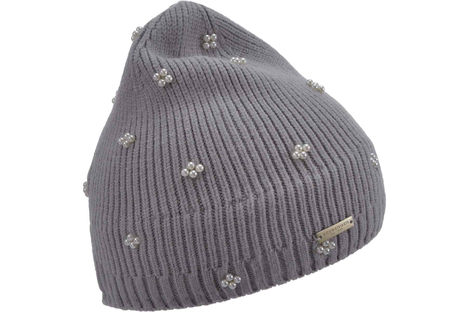 Seeberger Strickmütze Strick Mütze mit Perlen Schmuck 19865-0