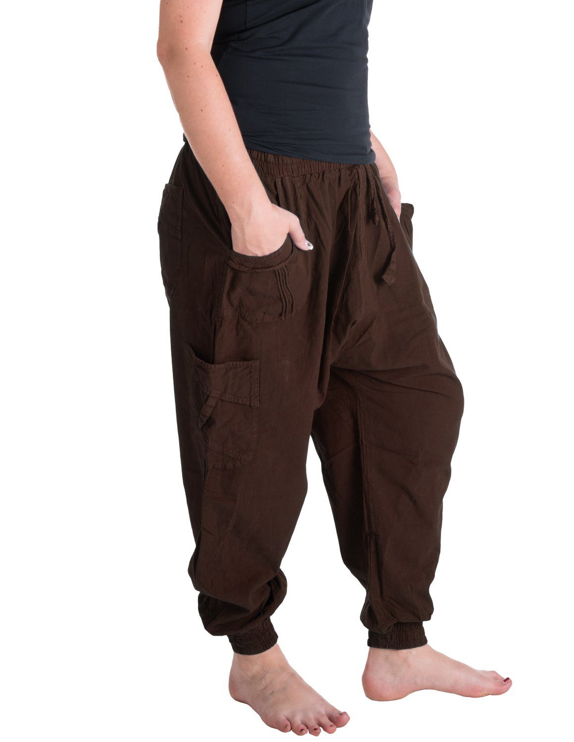 Vishes Haremshose Haremshose mit elastischem Bund, handgewebt Pluderhose, Pumphose, Hippie, Goa, Ethno Style
