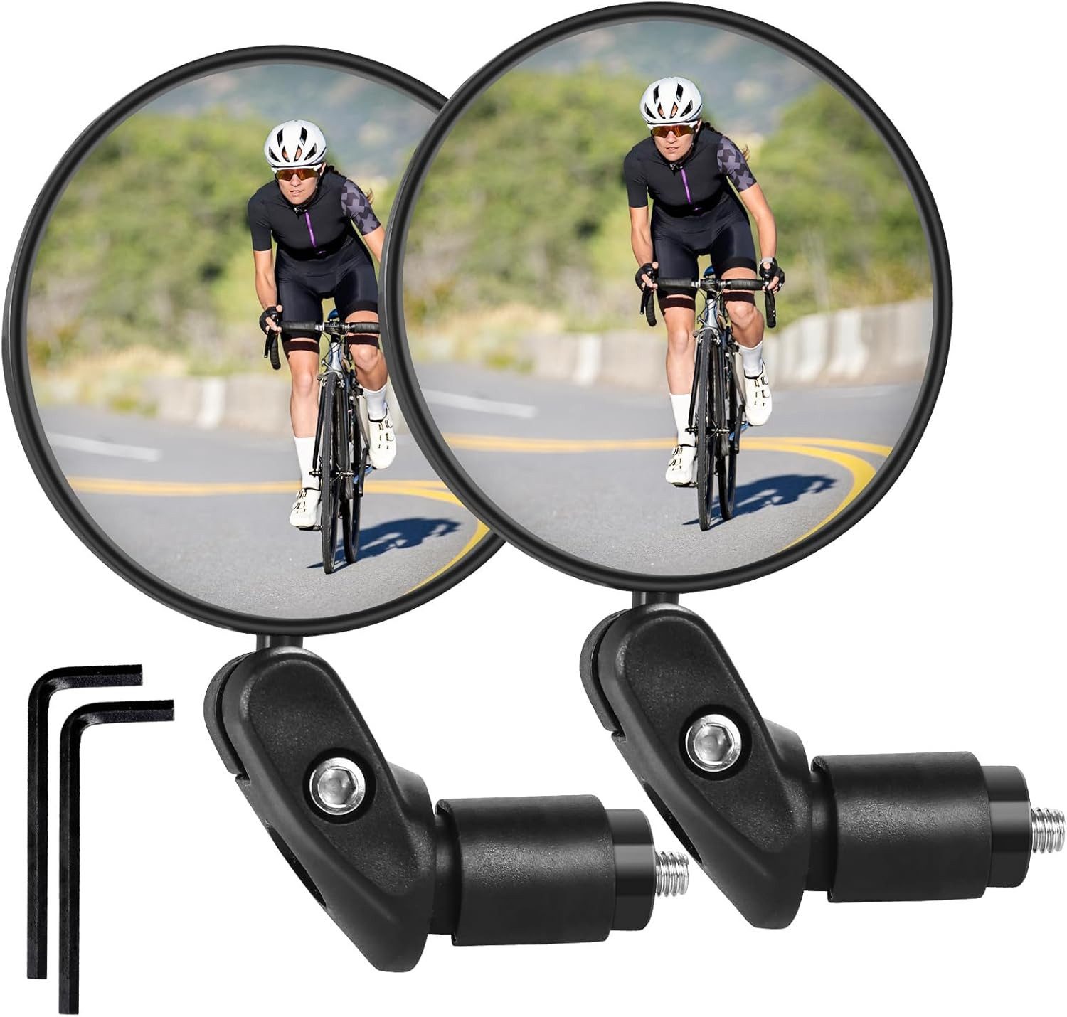 FELIXLEO Fahrradspiegel Fahrradspiegel 360 Grad Drehbar Universal für City Mountainbike (2-St)