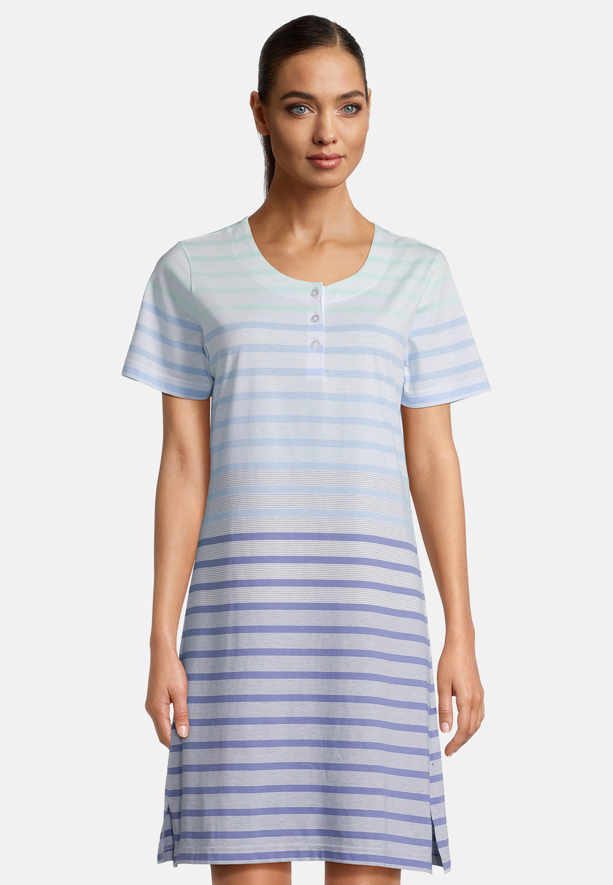 Hajo Nachthemd Klima Komfort (1-tlg) Nachthemd - Baumwolle - Atmungsaktiv - Atmungsaktiv und leicht