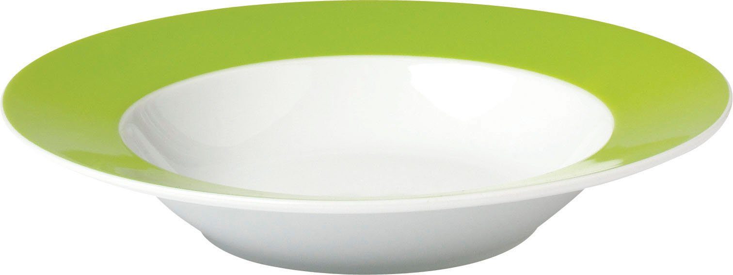 van Well Suppenteller Teller Set, Vario, (6 St), Porzellan, spülmaschinen- und mikrowellengeeignet, Ø 21,5 cm