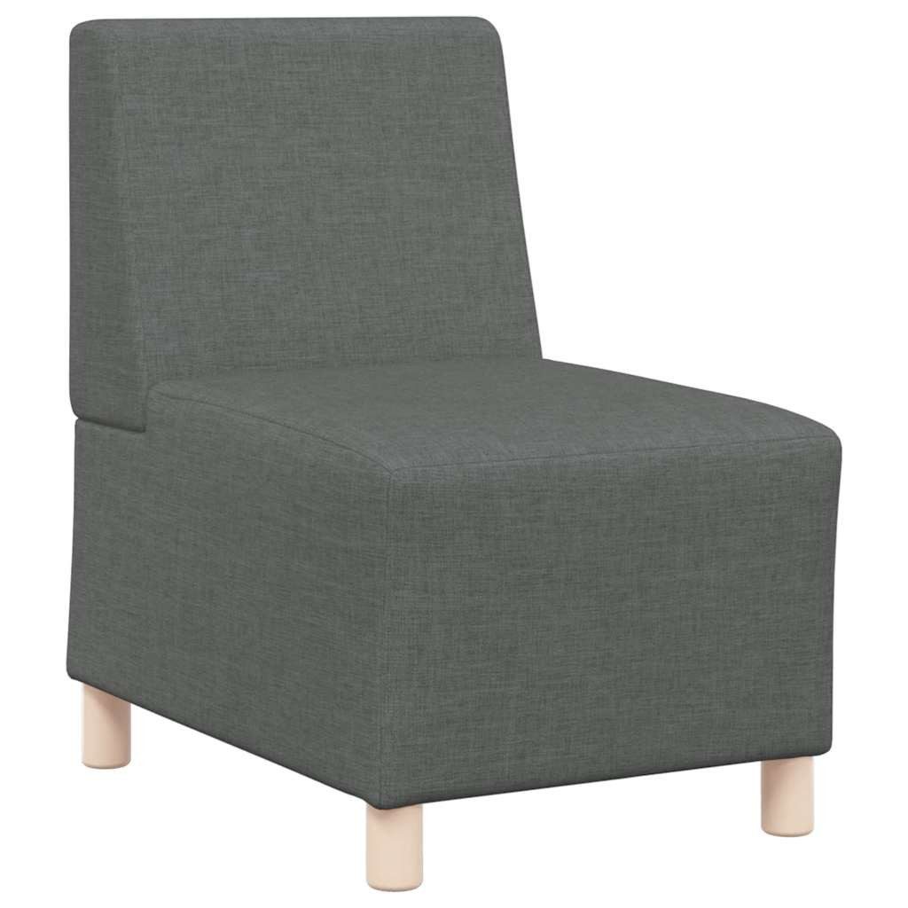 vidaXL Sofa Modulares Sofa ohne Armlehnen Dunkelgrau 55 cm Stoff, 1 Teile
