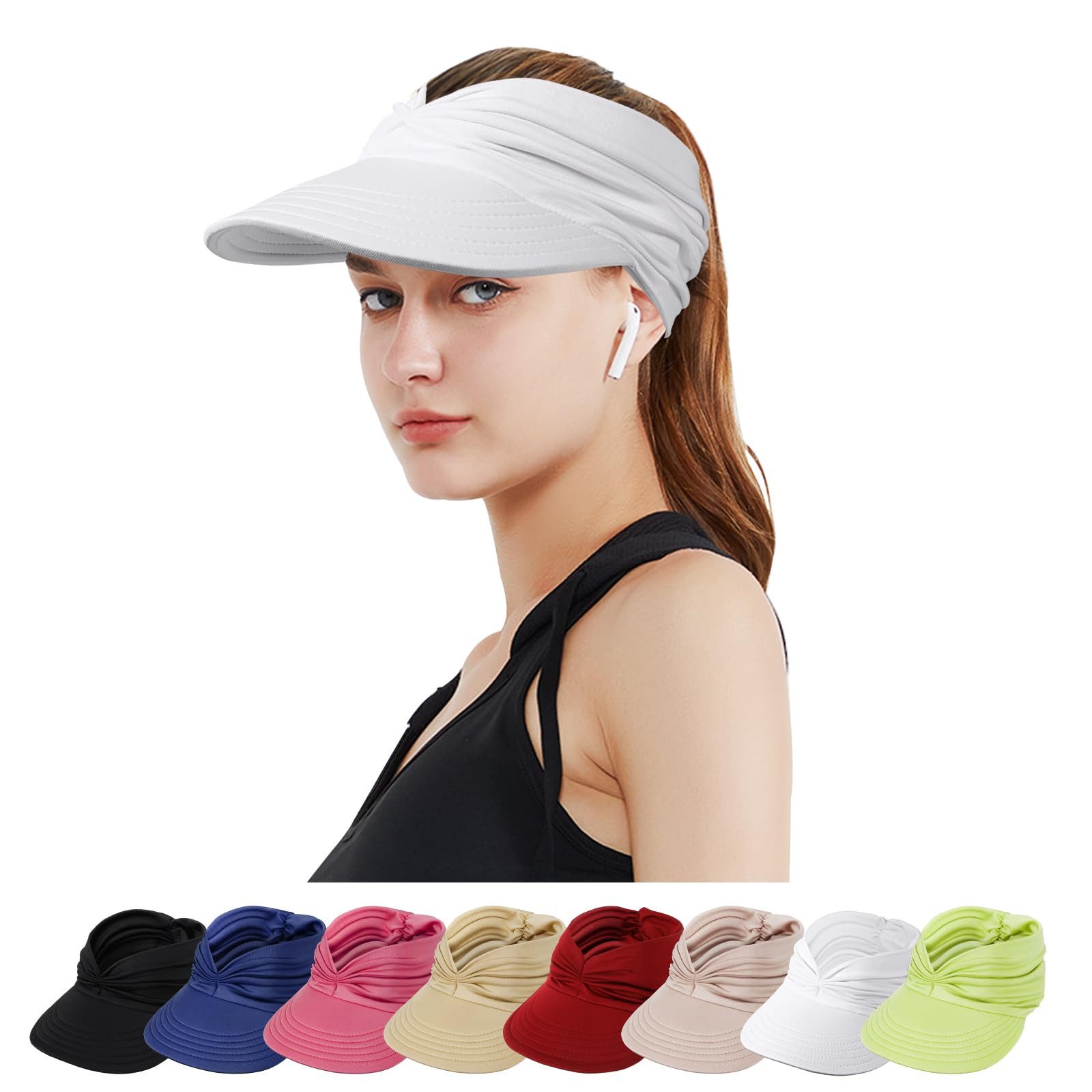 Bextsrack Strohhut Strohhut Sun Visor Hüte für Damen, verstellbare leichte Sommerhut
