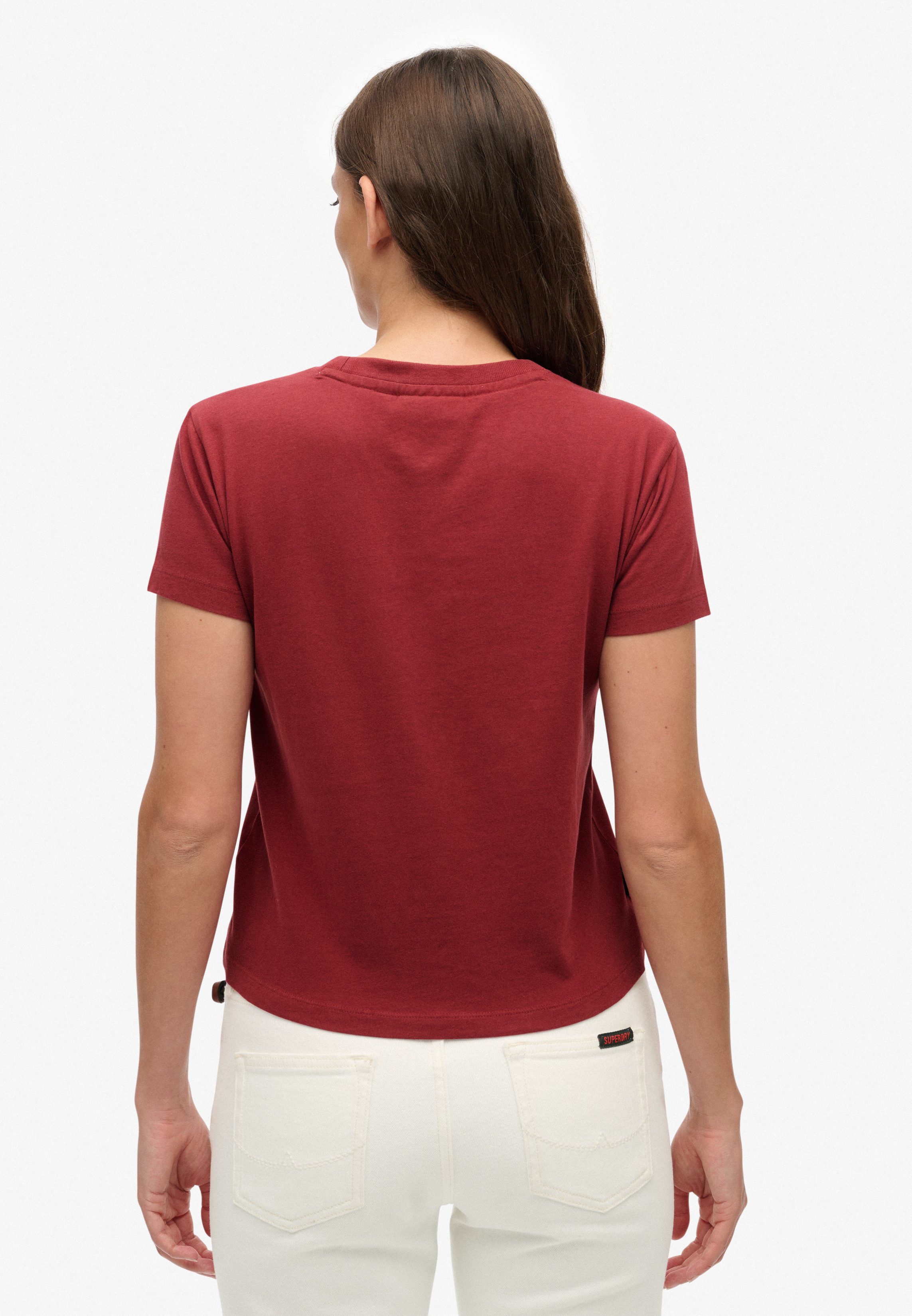 Superdry Kurzarmshirt SU-ESSENTIAL LOGO 90'S T SHIRT angenehmes Tragegefühl günstig online kaufen