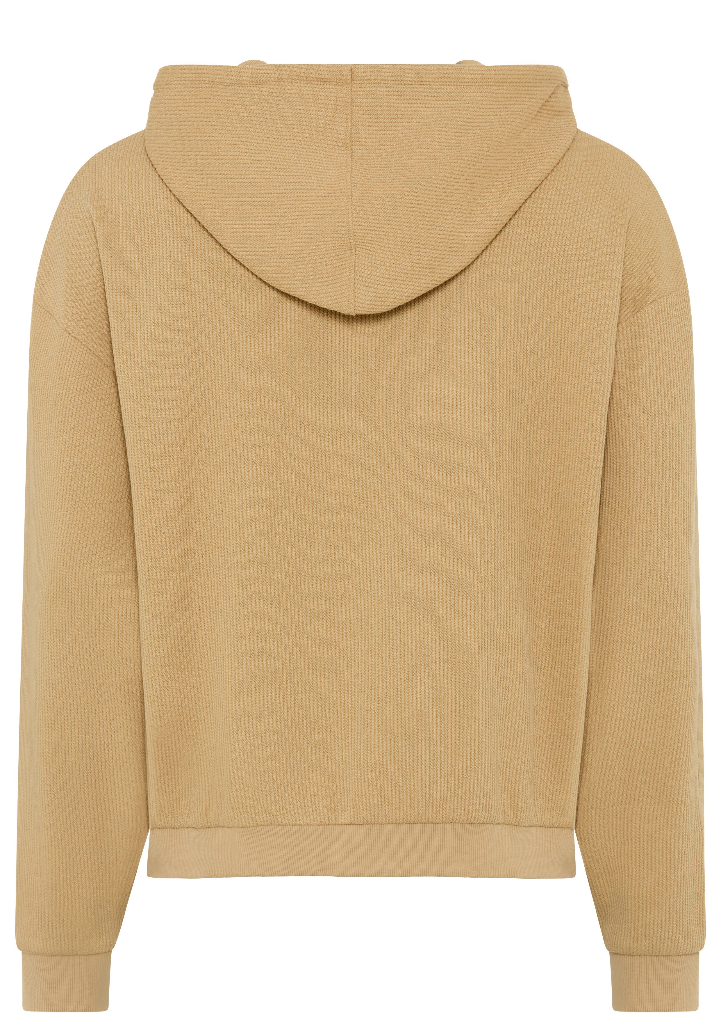 HUGO Sweatjacke Nuwahood in Waffelstruktur, Loose Fit