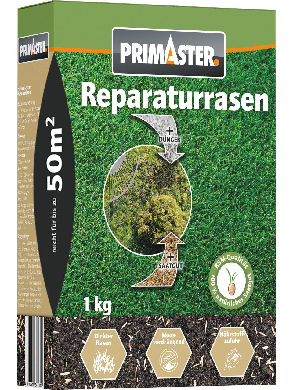 Primaster Rasensamen Primaster Rasenreparatur 1 kg für ca. 50 m²
