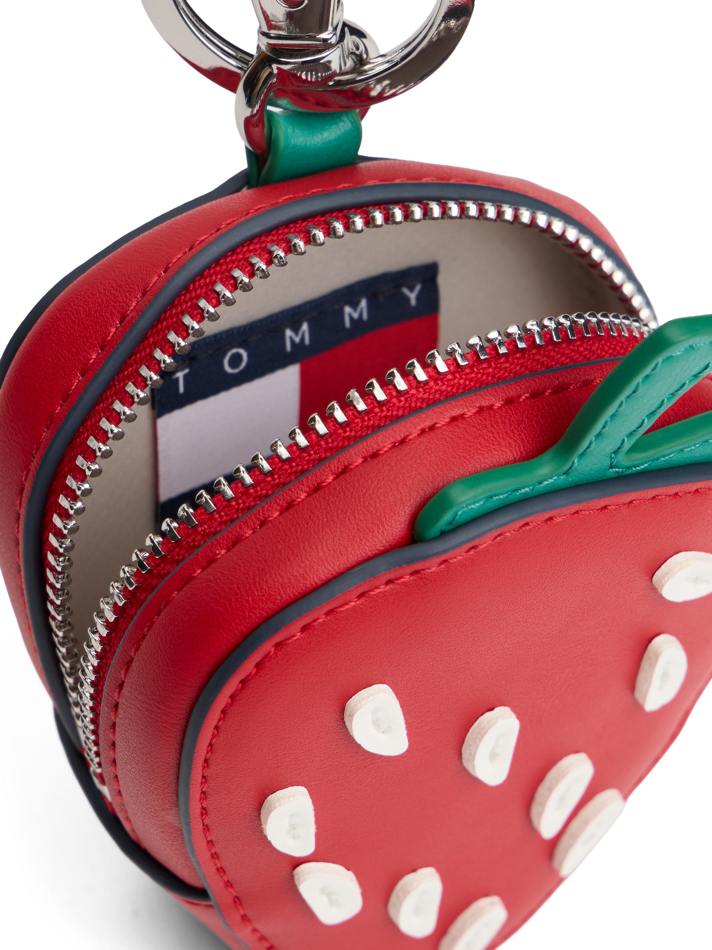 Tommy Jeans Schlüsselanhänger TJW FRUIT COIN PURSE STRAWBERRY, Taschen-, Schlüsselanhänger, Taschen Charm, Bag Charm in Erdbeerform