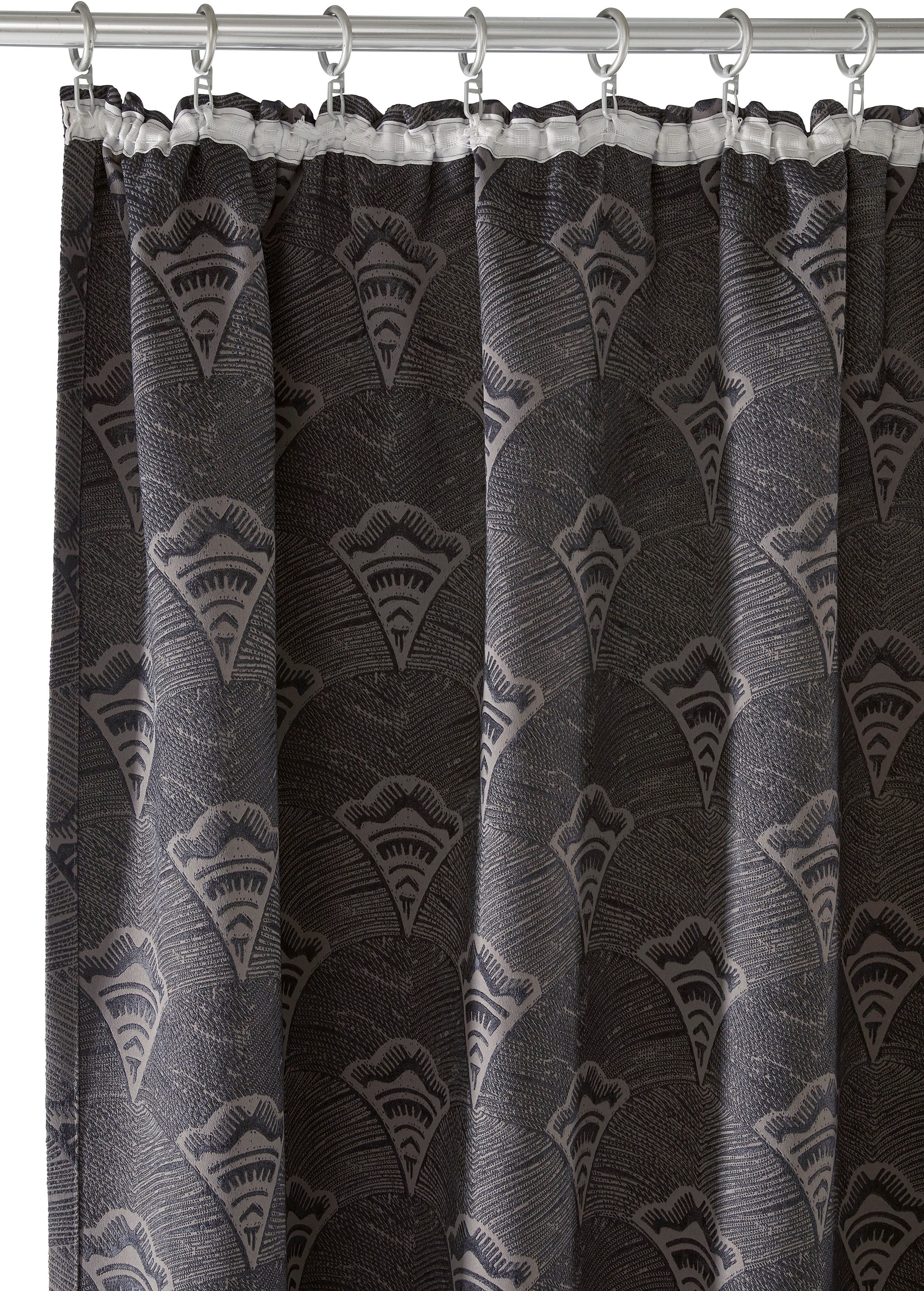 Bruno Banani Verdunkelungsvorhang Alessio (1 St), Kräuselband, verdunkelnd, Polyester, Elegantes Muster, Jacquard, verdunkelnder Vorhang, blickdicht,modern – Bild 5 von 5