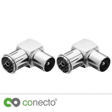 conecto conecto Antennen-Adapter, 90° Winkel-Adapter, IEC-Stecker auf IEC-Buch SAT-Kabel