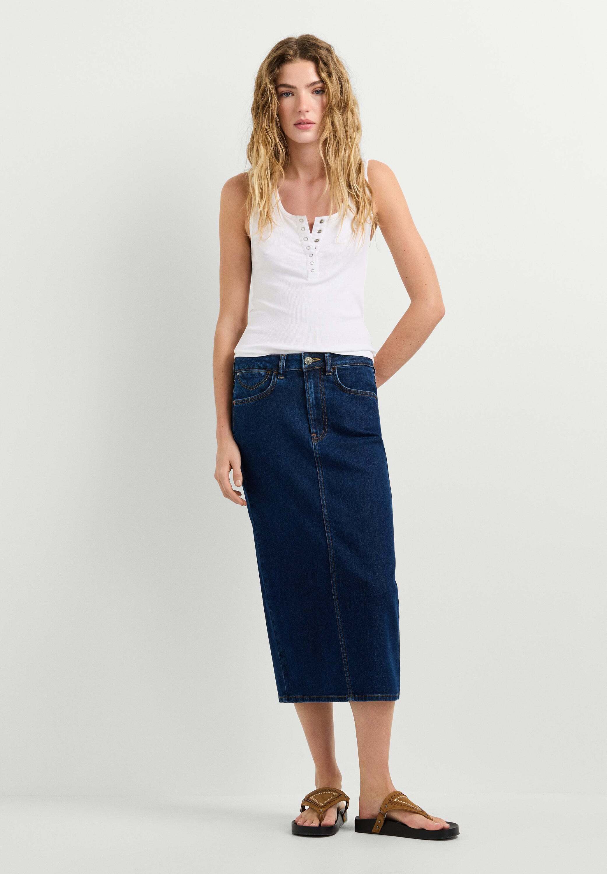 Pepe Jeans A-Linien-Rock skirt WILLA MIDI SKIRT