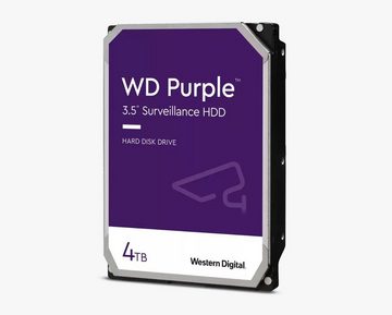 Western Digital WD Purple interne HDD-Festplatte (4 TB) 3,5" 175 MB/S Lesegeschwindigkeit, 175 MB/S Schreibgeschwindigkeit