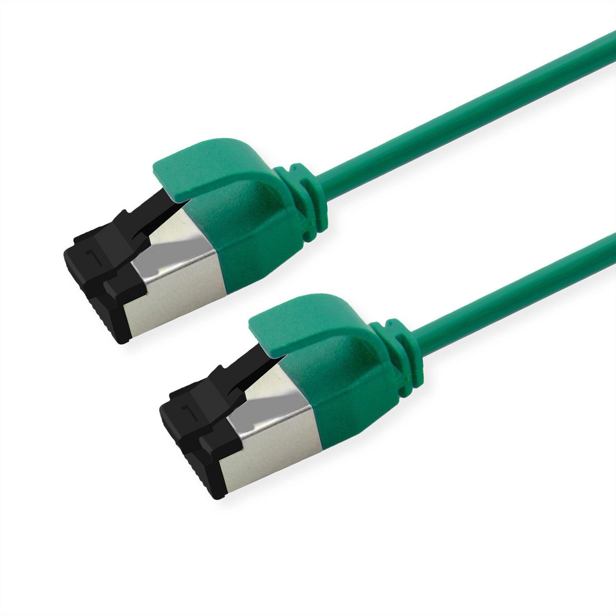 ROLINE U/FTP Patchkabel Cat.8 (Class I), slim LAN-Kabel, RJ-45 Männlich (Stecker), RJ-45 Männlich (Stecker) (15.0 cm), LSOH, Litzendraht