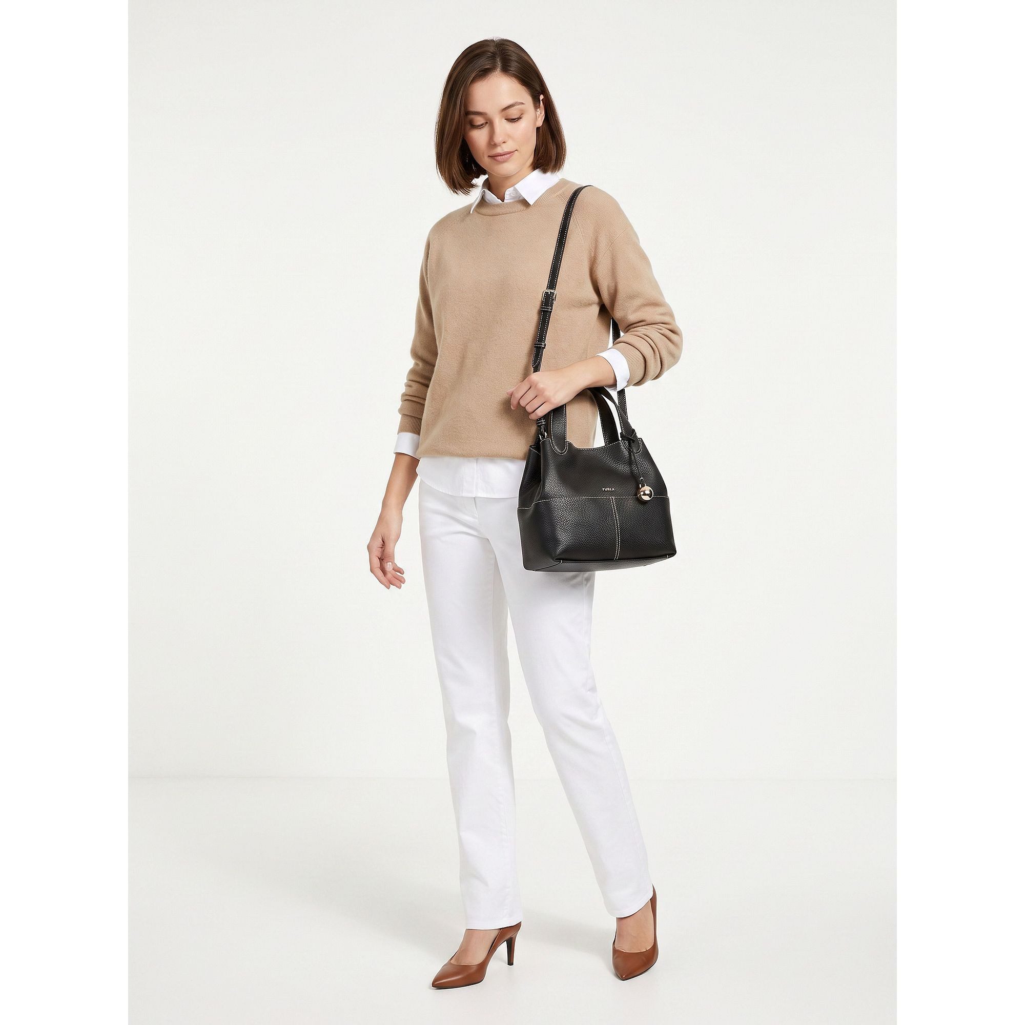 Furla Schultertasche Primrose, Leder