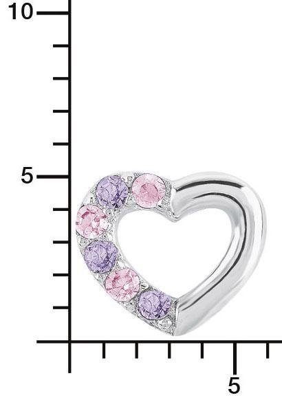 Prinzessin Lillifee Paar Ohrstecker Herzen, mit Zirkonia (synth)