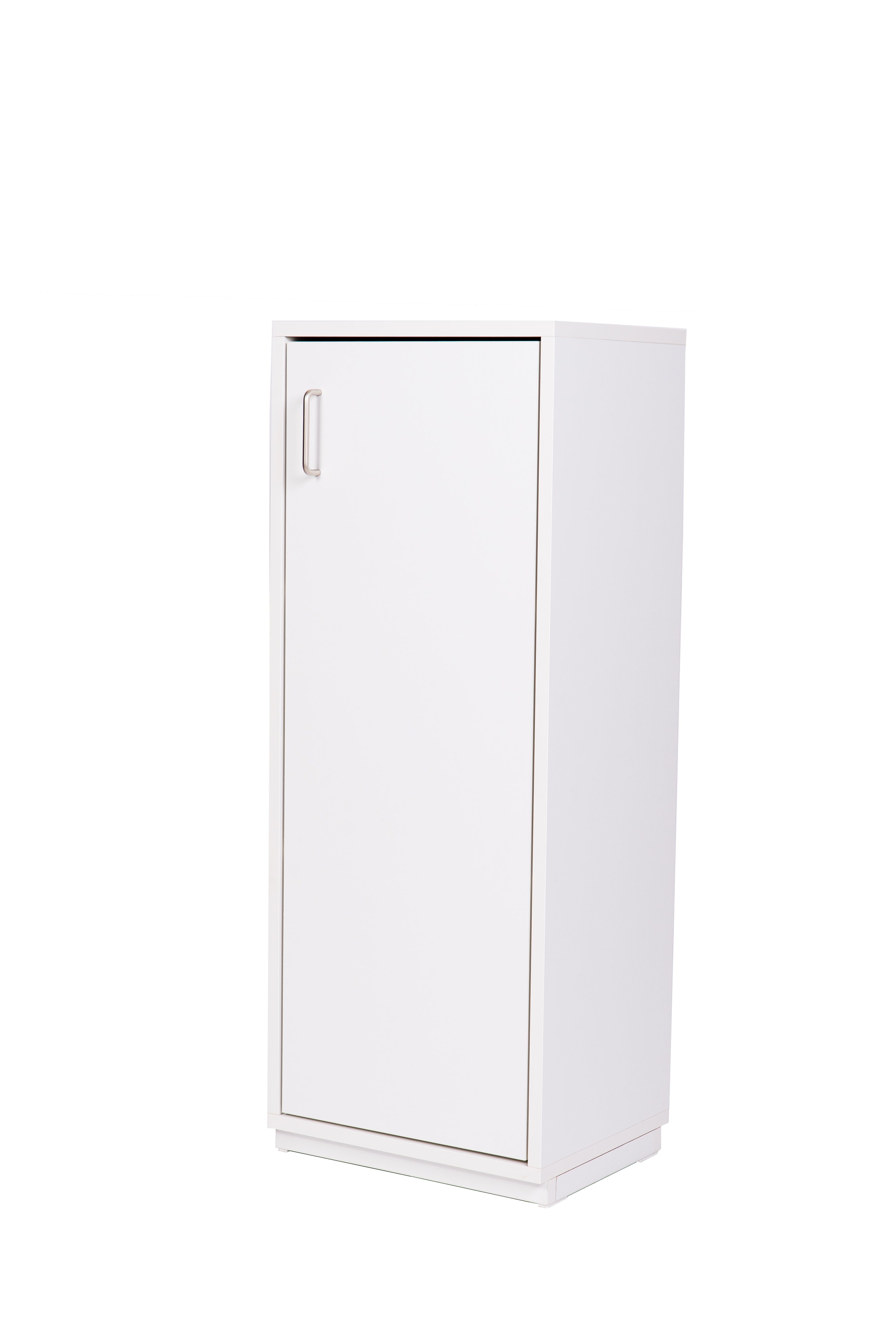 kundler home Bücherregal Regal oder Wohnzimmerregal kombinierbar mit Tür B 40, T32, H100 cm Weiß Premiumdekor