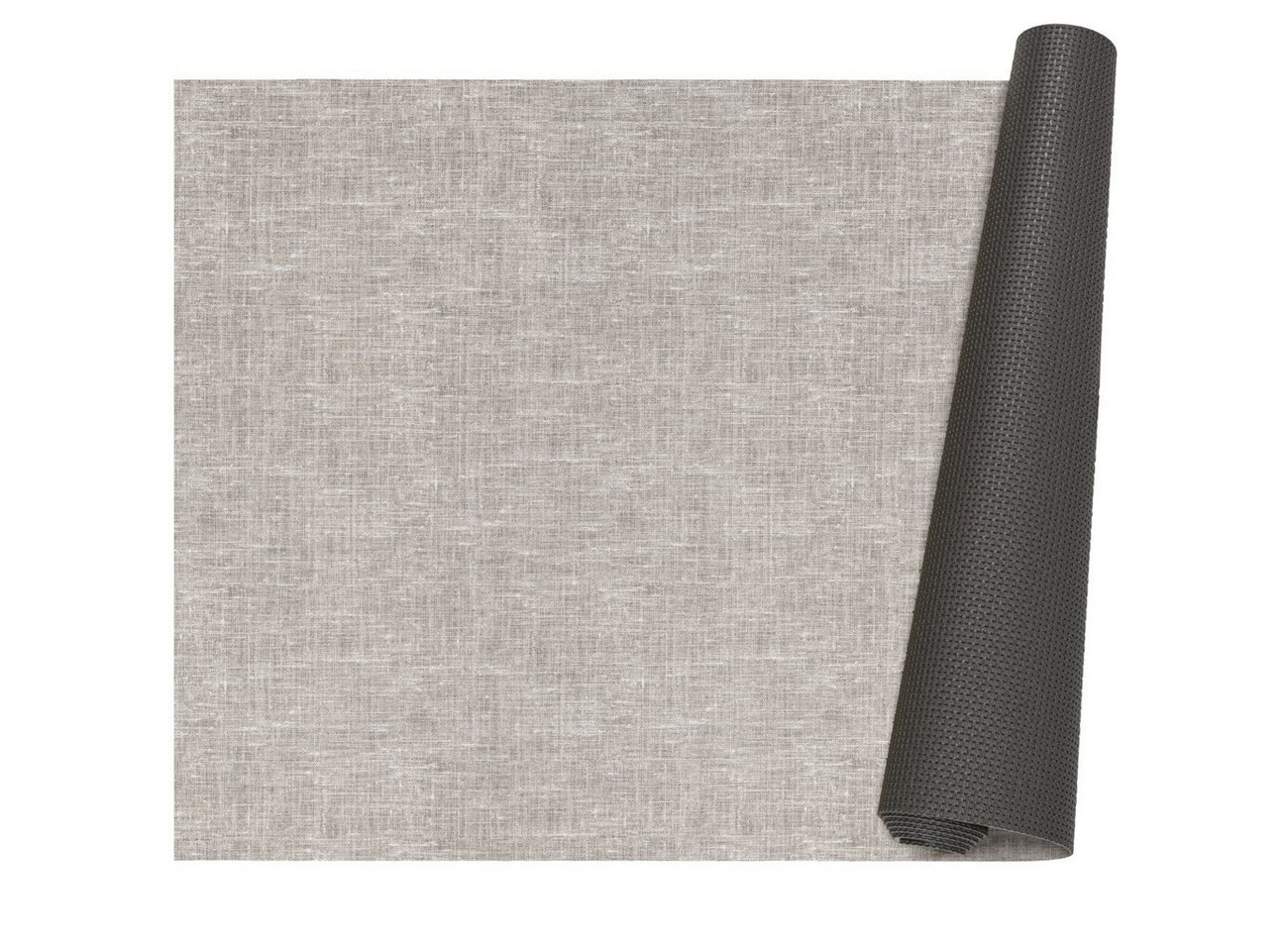 ANRO Küchenläufer Premium Einfarbig RUNNA Läufer Küchenteppich Stoff-Teppich, Rechteckig, Höhe: 3 mm, Stoff schmutzabweisend 67x100cm Vintage Grau robust