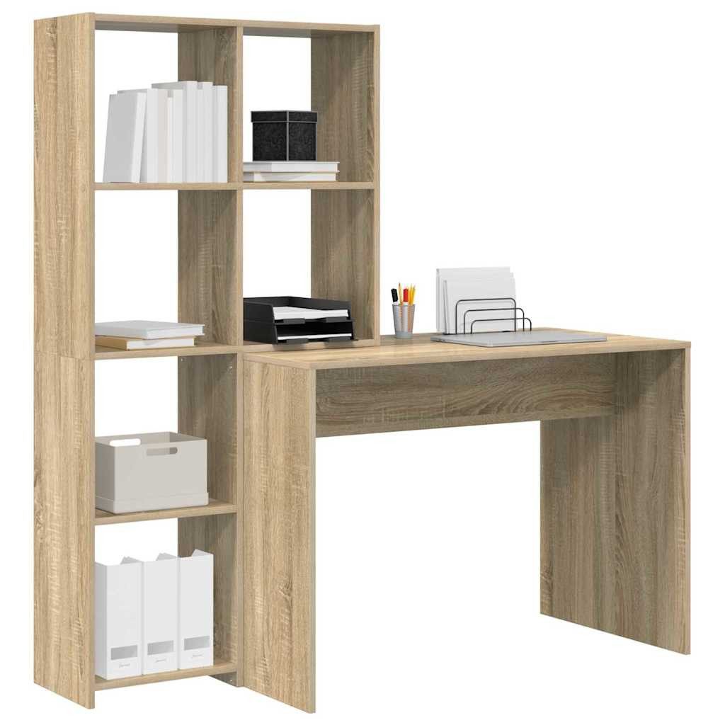 vidaXL Schreibtisch Schreibtisch Sonoma-Eiche 138,5 x 55 x 143 cm Holzwerks günstig online kaufen