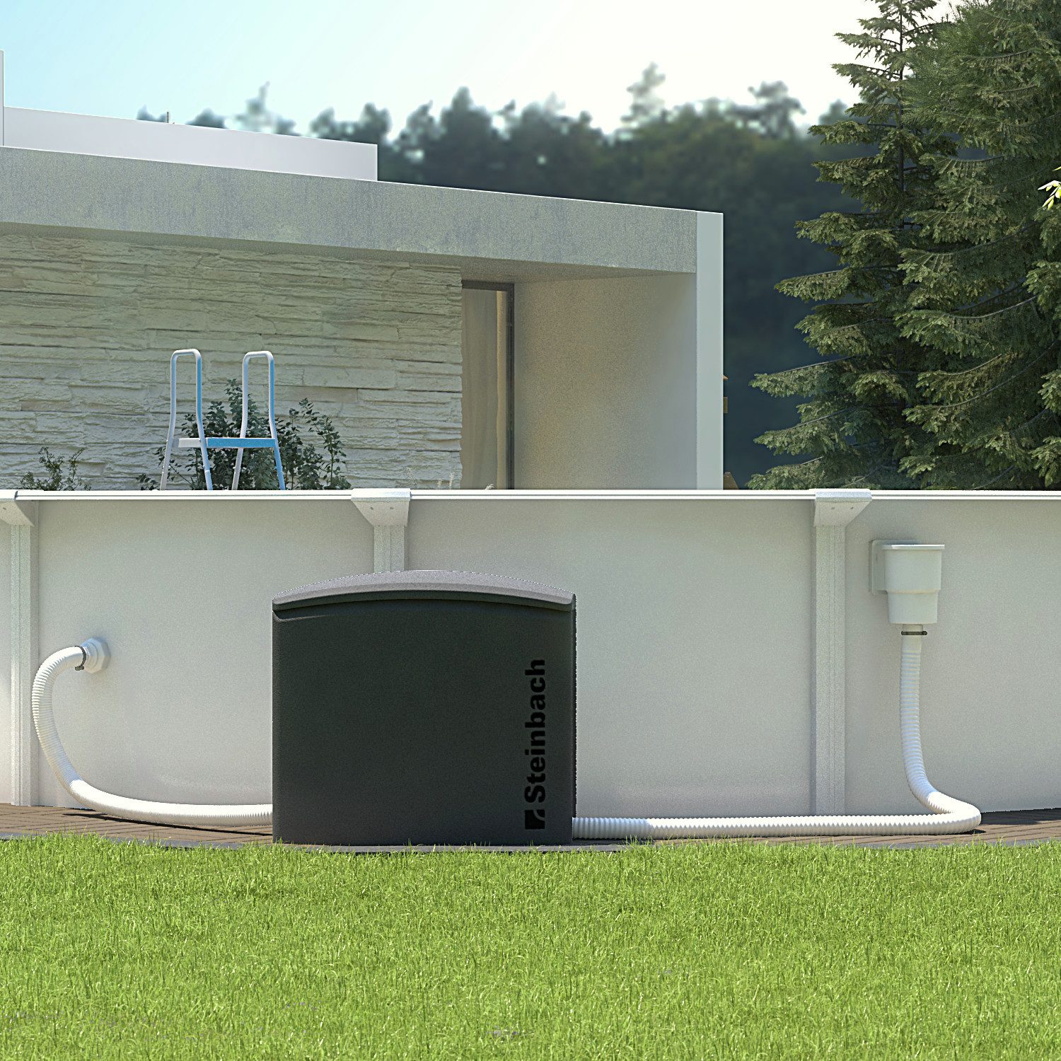 Steinbach Pool-Filterpumpe Technikbox, thermo- & geräuschisolierende Pumpenaufbewahrung, zum Schutz der Pooltechnik I 91 x 68 x 83 cm (L x B x H)