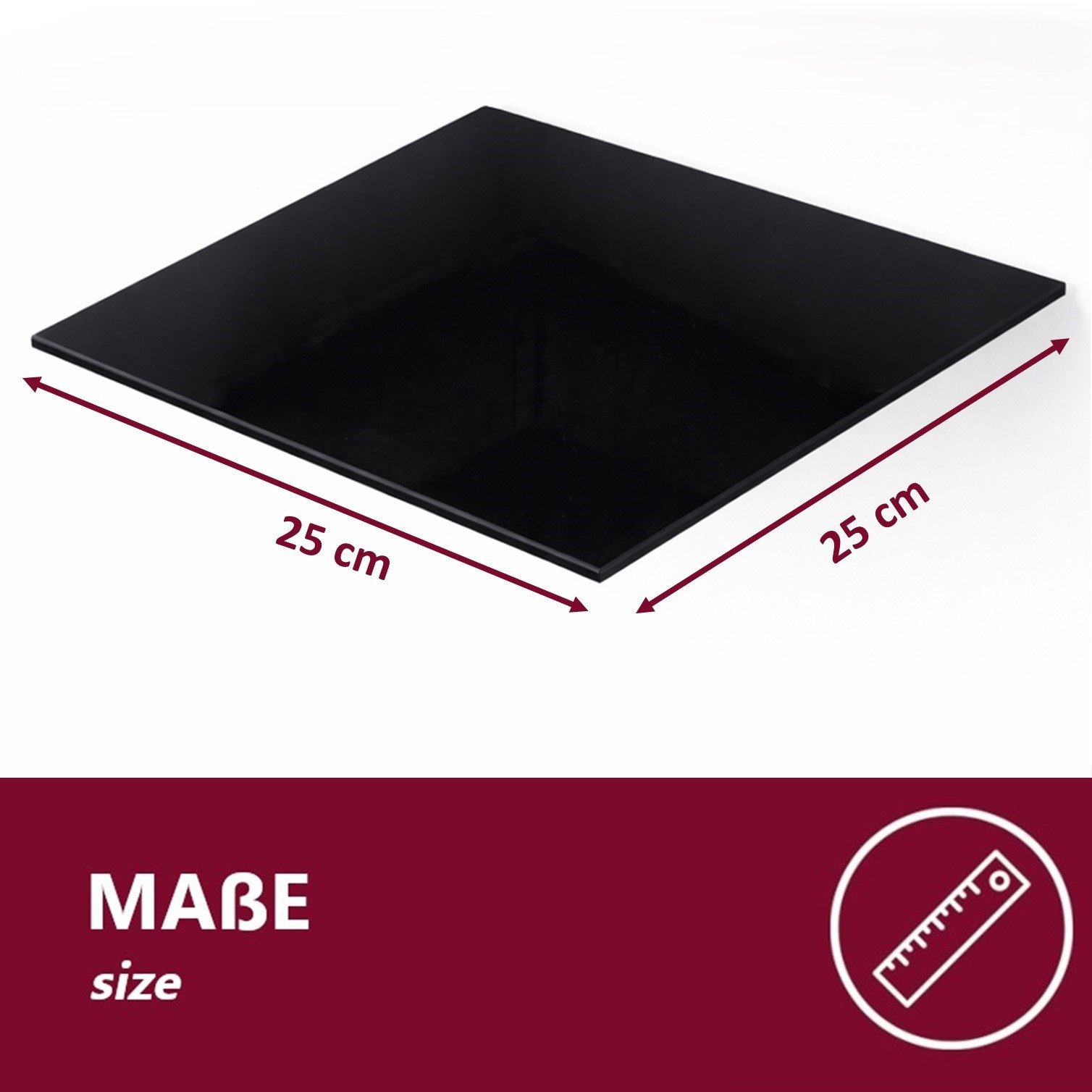 HOOZ Eckregal Glasregal Eckablage ESG – 6 mm, quadratisches Duschregal mit Halterung, Eckregal, Platzsparende Glasablage für Dusche, Bad, Küche oder Wohnraum