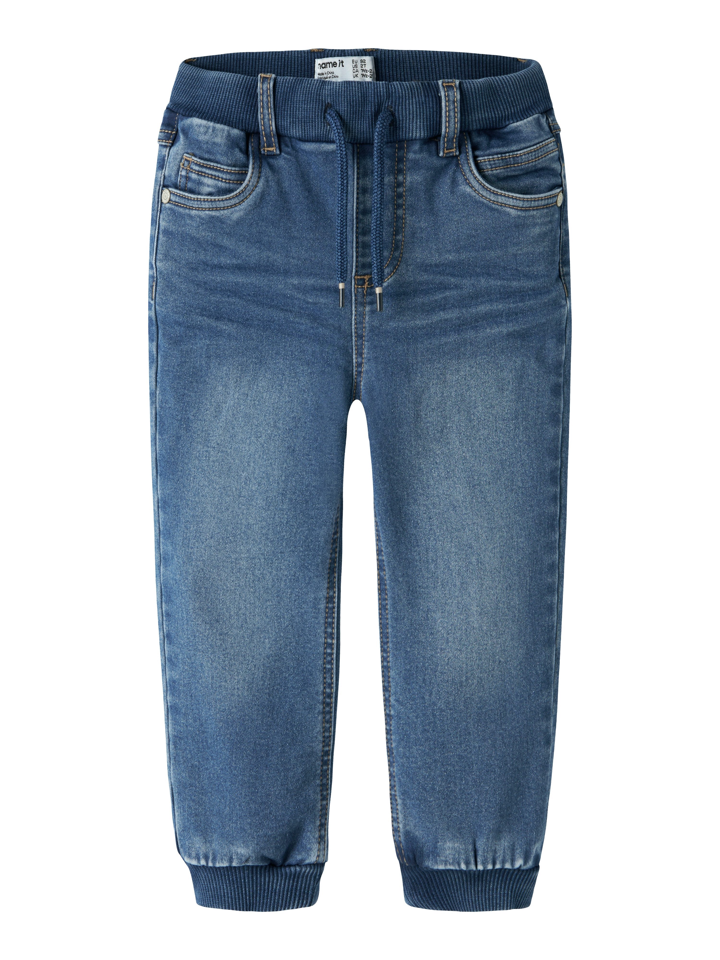 Name It Schlupfjeans NMMBEN BAGGY R FLEECE JEANS 7509-AN Baumwollmischung, baggy fit