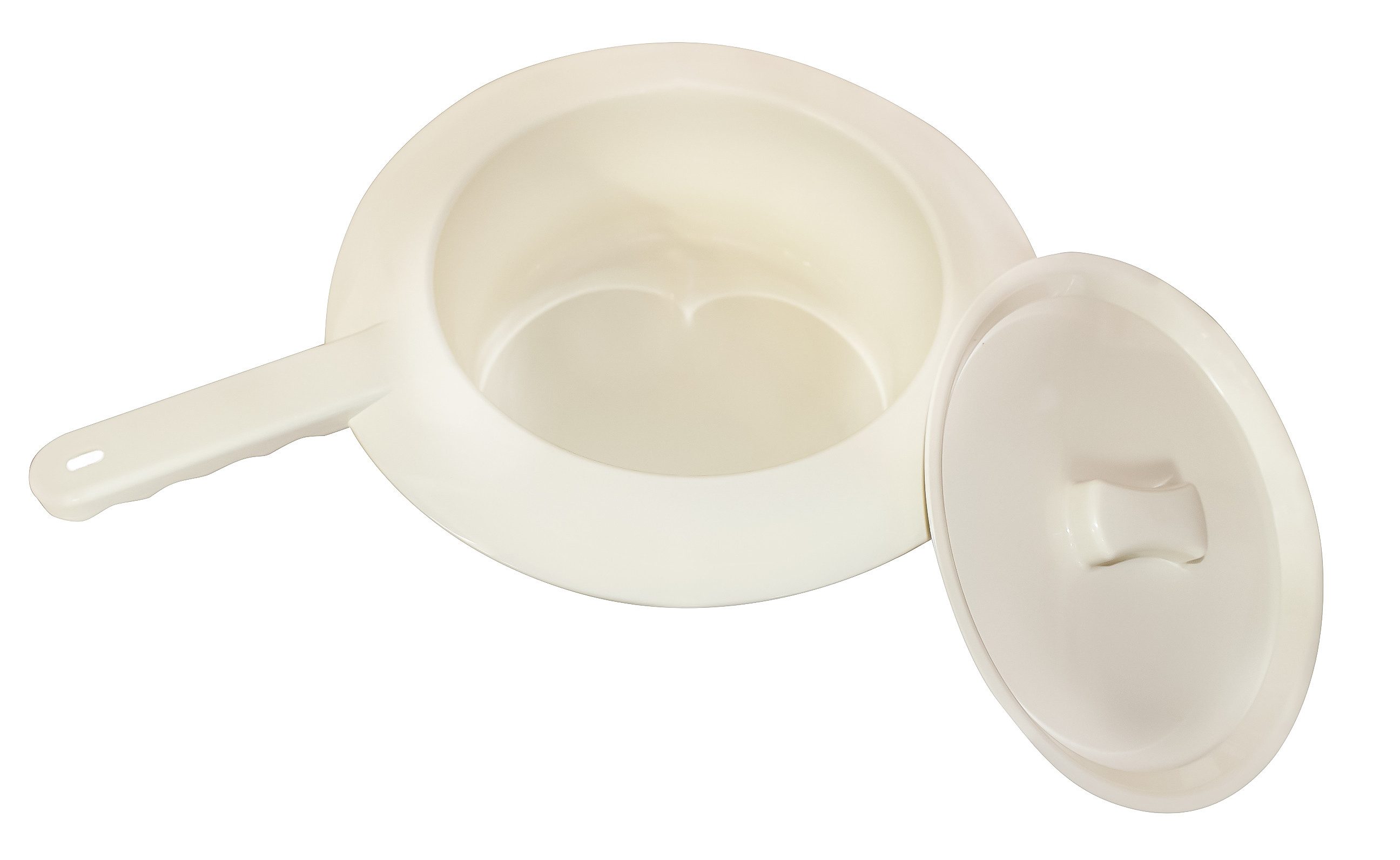 Medi-Inn Urinal Bettpfanne aus Kunststoff, mit Deckel, 1 Stück