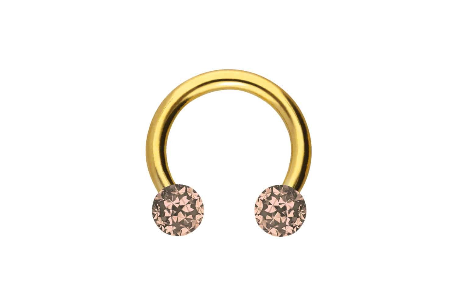 Farbe: Goldfarben + Kristall: Pfirsich