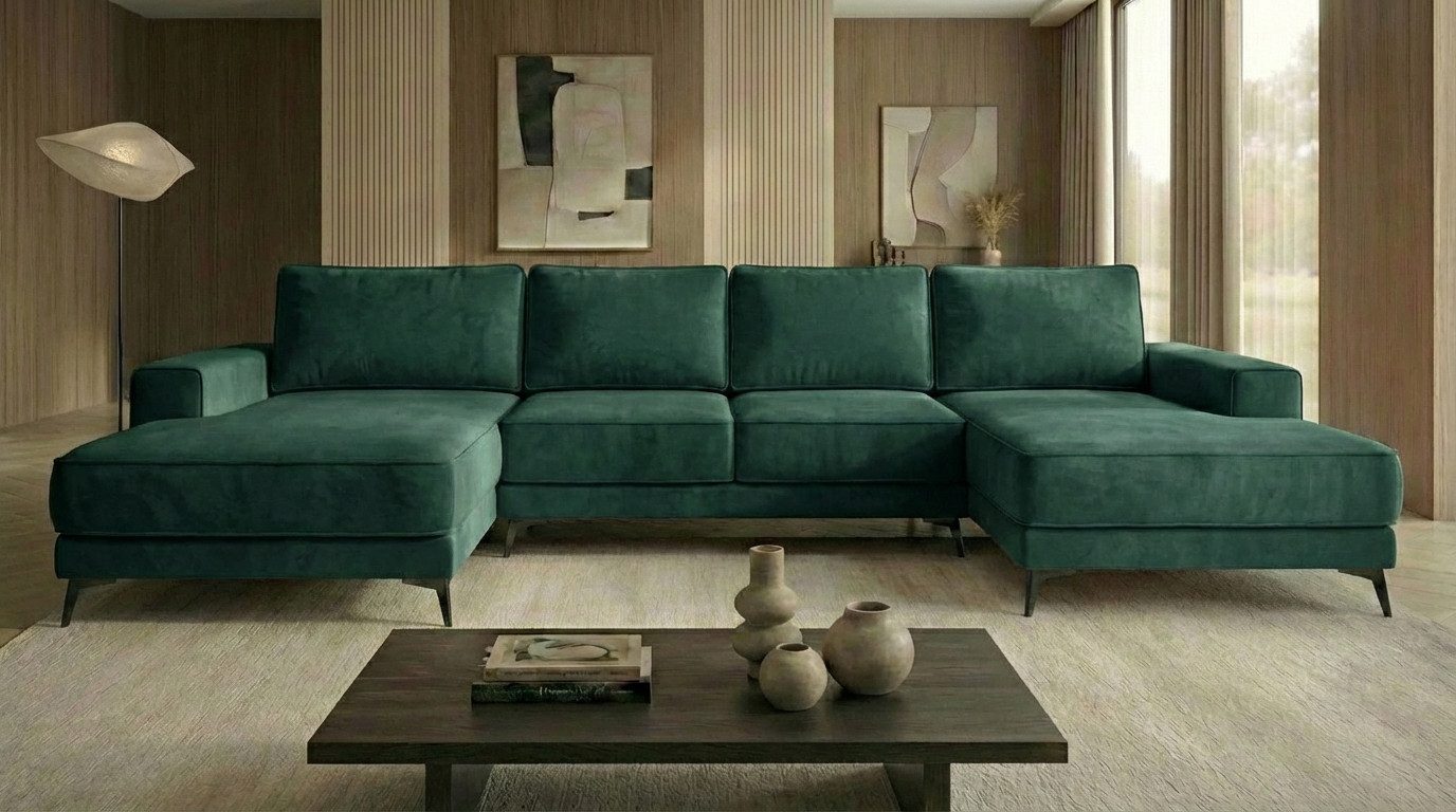 A&J MöbelLand GmbH Ecksofa VALTOR mit Schlaffunktion, Bonellfederkern und Bettkasten, TOP ANGEBOT!