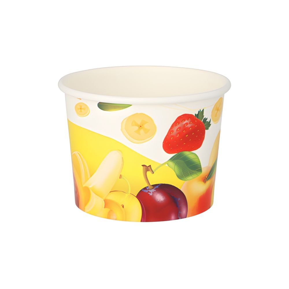 PAPSTAR Einwegbecher Eisbecher, Pappe 250 ml Ø 9,5 cm, 6,2 cm rosa Icelove 1000 Stk, Pappe, beschichtet