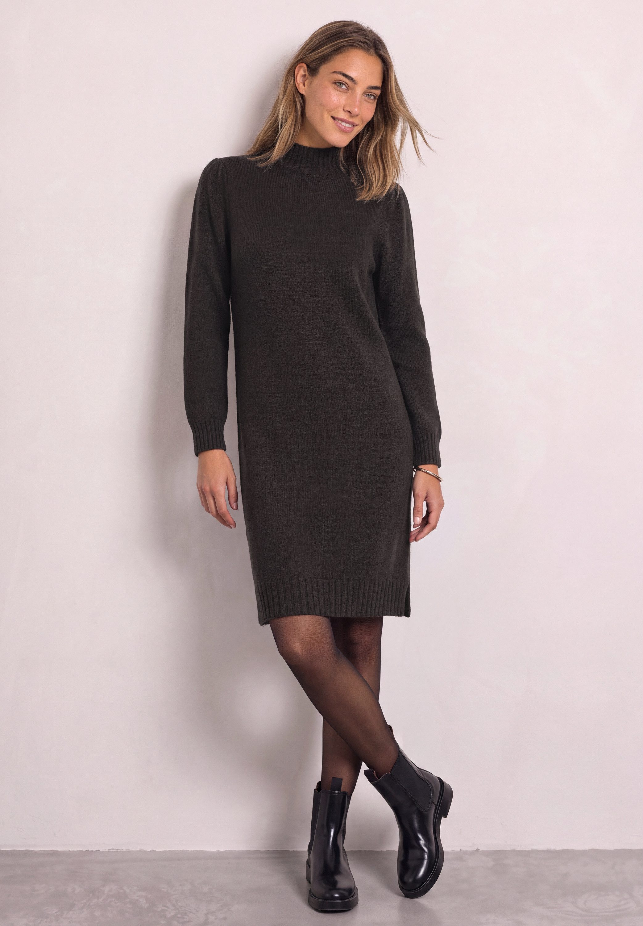 STREET ONE Strickkleid in Unifarbe