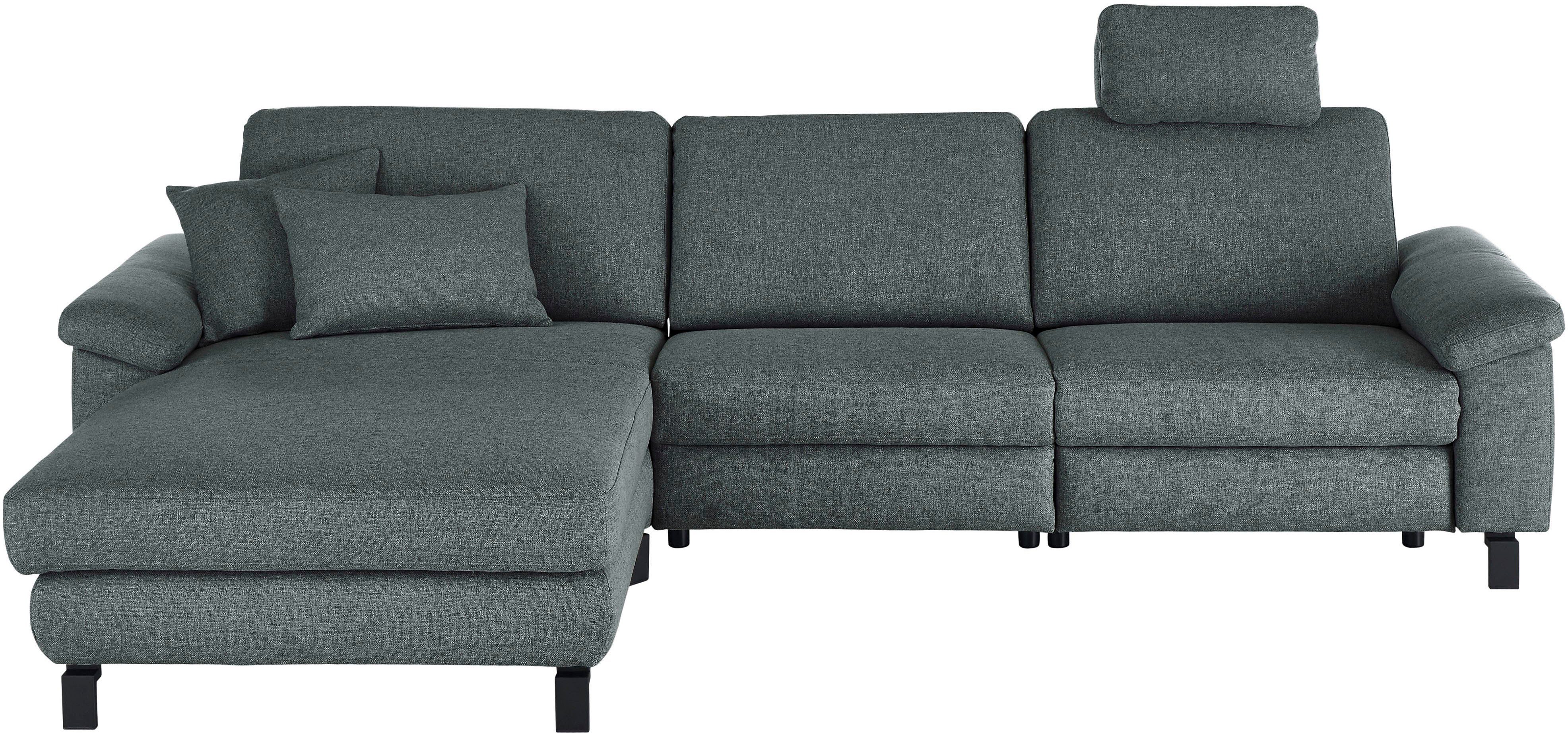 3C Candy Ecksofa Mainau L-Form, Relaxfunktion im 1,5-Sitzer, motorische Schlaffunktion in Longchair