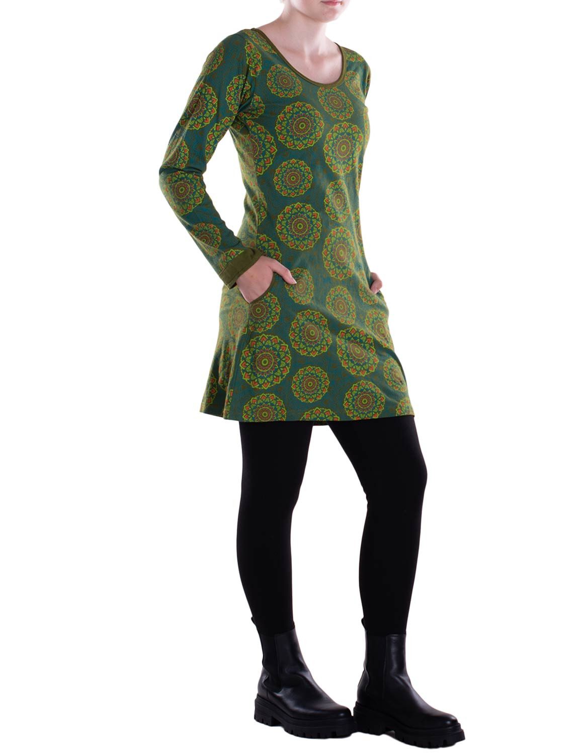Vishes Tunikakleid Leichtes Langarmshirt-Kleid Damen Kleider günstig online kaufen