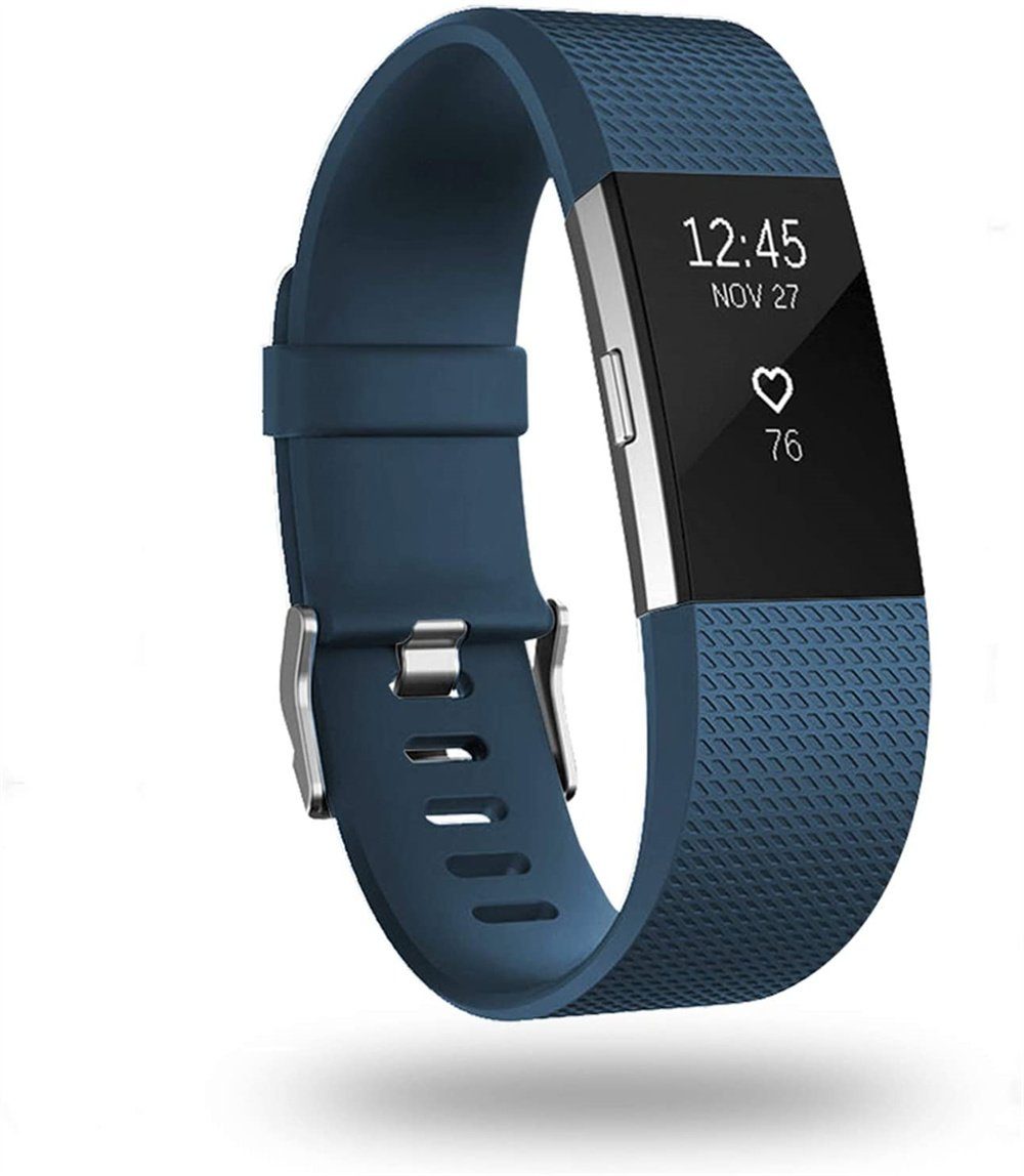 ELEKIN Smartwatch-Armband Ersatzbänder, kompatibel mit Fitbit Charge 2, Classic & Special Navy blau