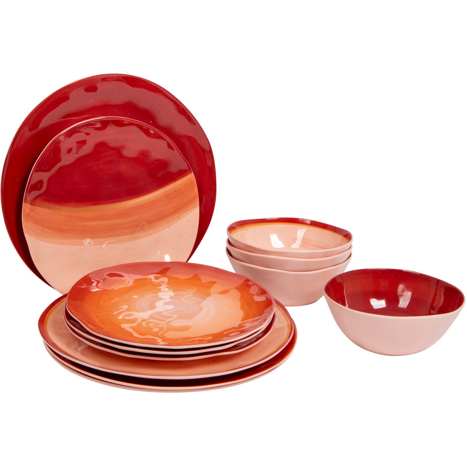 Bo-Camp Geschirr-Set Melamin Geschirr Set Halo Camping, 100% Melamin, Essgeschirr Reise Picknick Teller