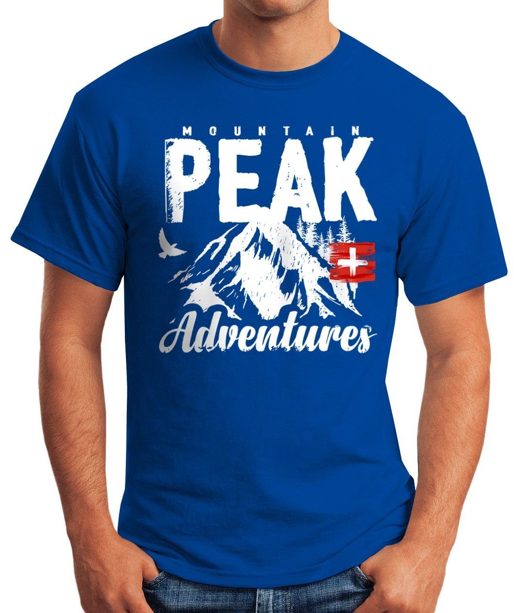 MoonWorks Print-Shirt Wander Herren T-Shirt Mountain günstig online kaufen
