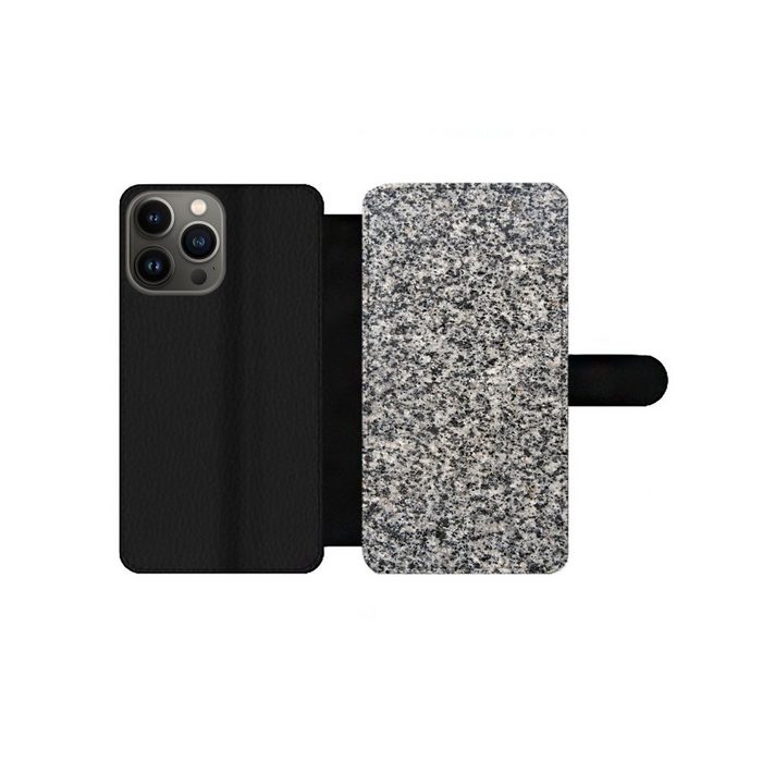 MuchoWow Handyhülle Granit - Industriell - Design - Grau Handyhülle Telefonhülle Apple iPhone 13 Pro Max