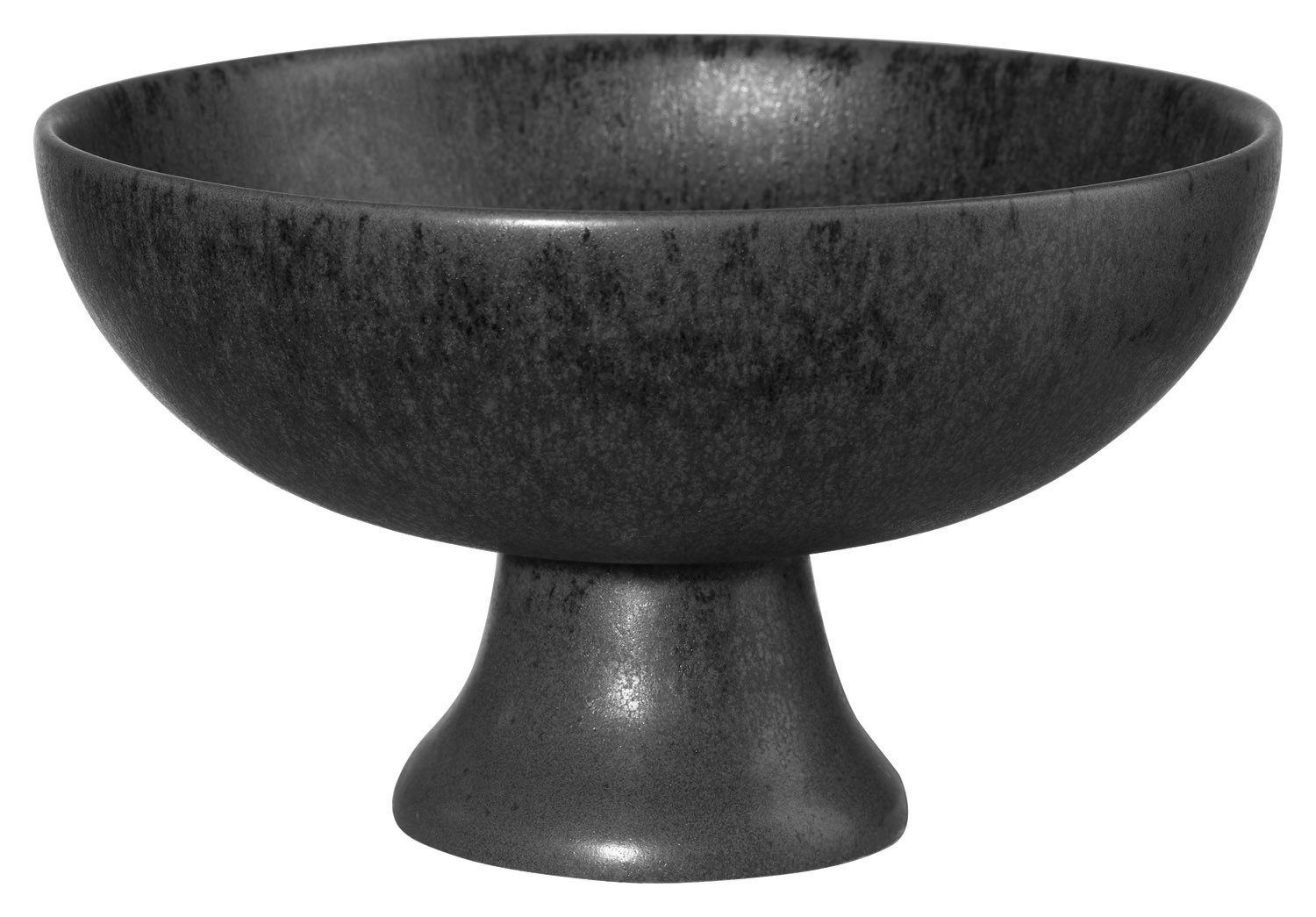 ASA SELECTION Schale mit Fuß GRANDE NERO, Ø 21 cm, Schwarz, Steingut, (1-tlg), Mikrowellengeeignet, Spülmaschinengeeignet