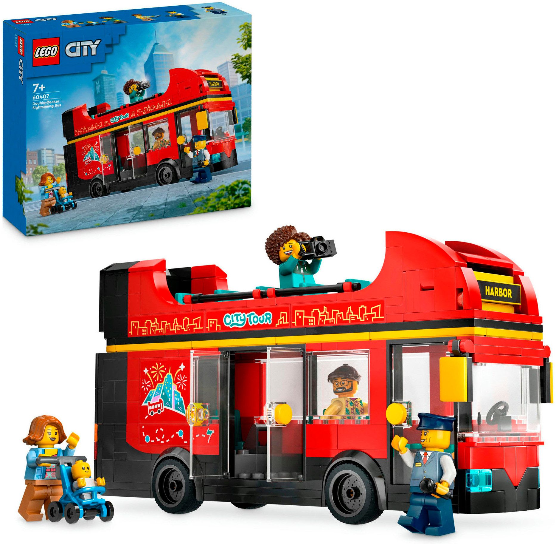 LEGO® Doppeldeckerbus (60407), LEGO City Konstruktionsspielsteine, (384 St) günstig online kaufen